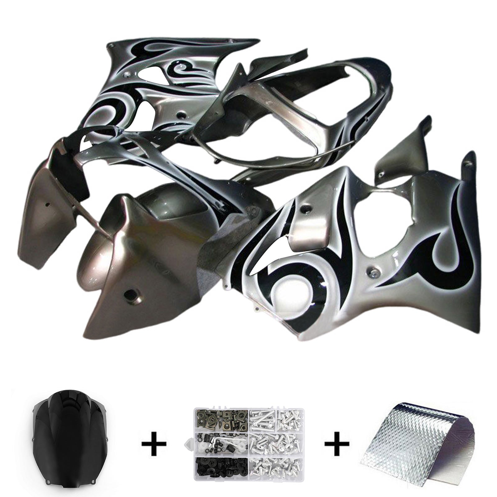 2000-2002 Kawasaki ZX6R 636 2005-2008 ZZR600 Injection Fairing Kit Bodywork