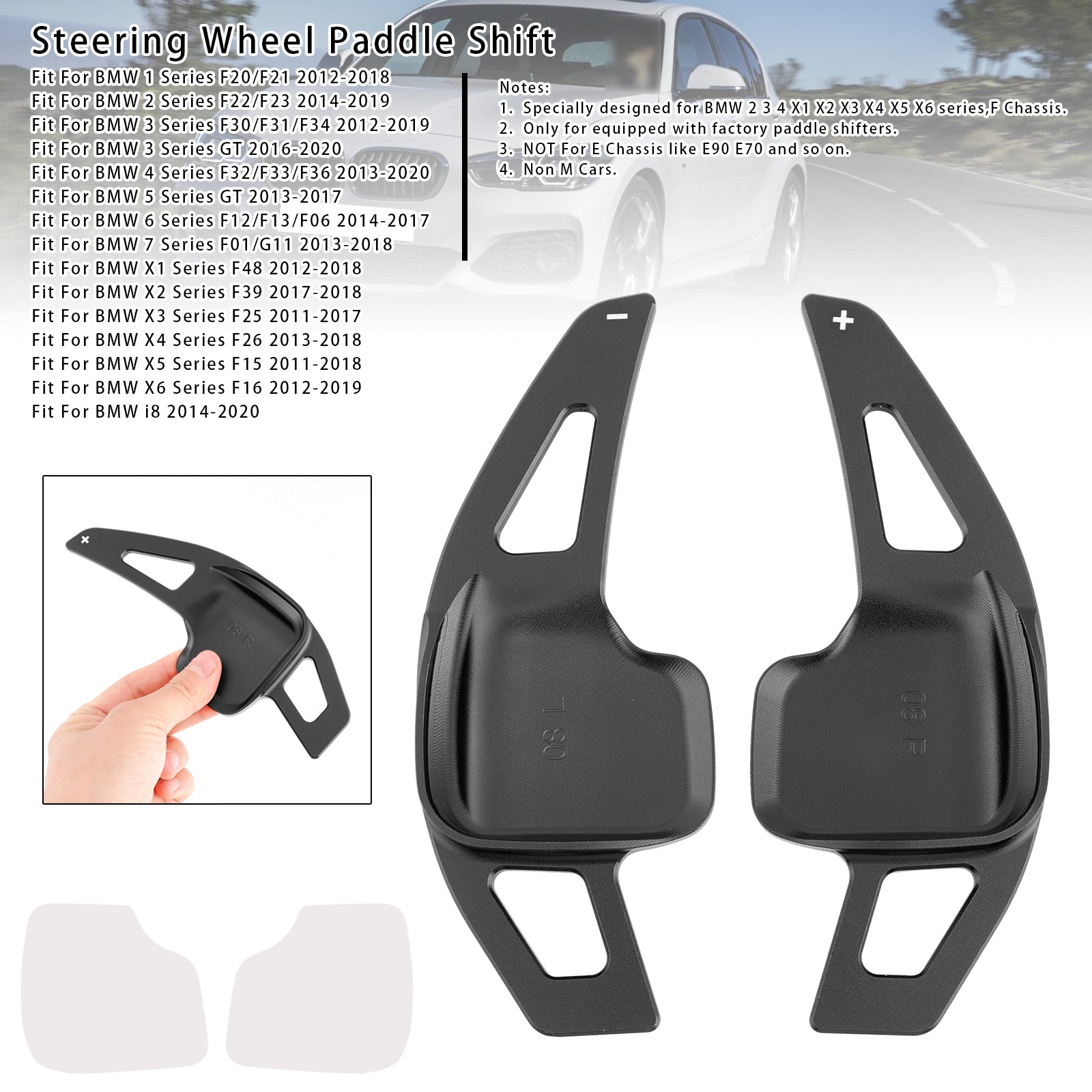 Extensiones de palanca de cambios del volante para BMW F22 F23 X1 X6