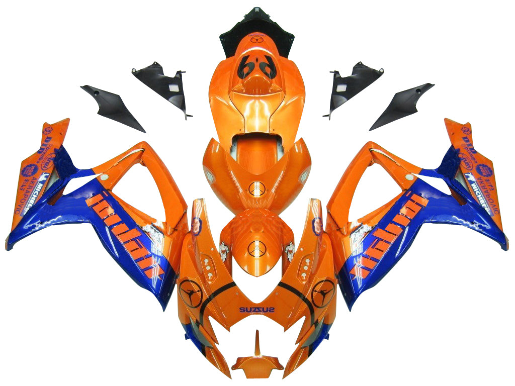 2006-2007 Suzuki GSXR 600 750 Orange & Blue Jordan Racing Fairings Generic