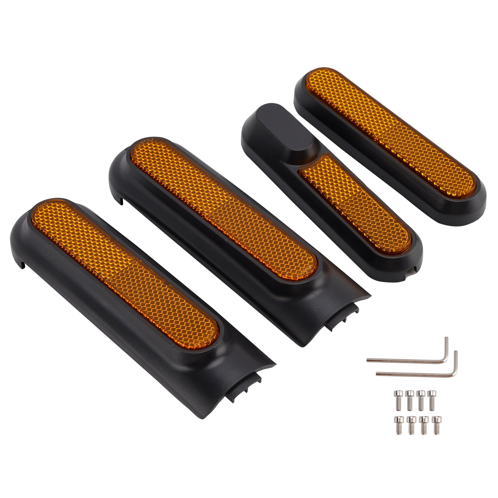 Conjunto de 4 tampas laterais de scooter com refletor traseiro para Xiaomi 4 Pro (1ª geração)