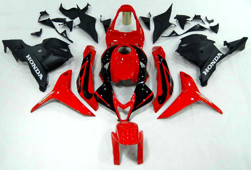 2009-2012 Honda CBR 600 RR Red & Black CBR Racing Fairings Generic