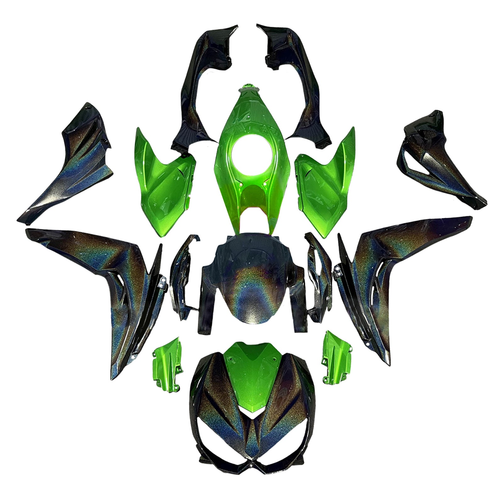 Injeksjon Fairing Kit Bodywork Plast Abs Fit for Kawasaki Z1000 2014-2017