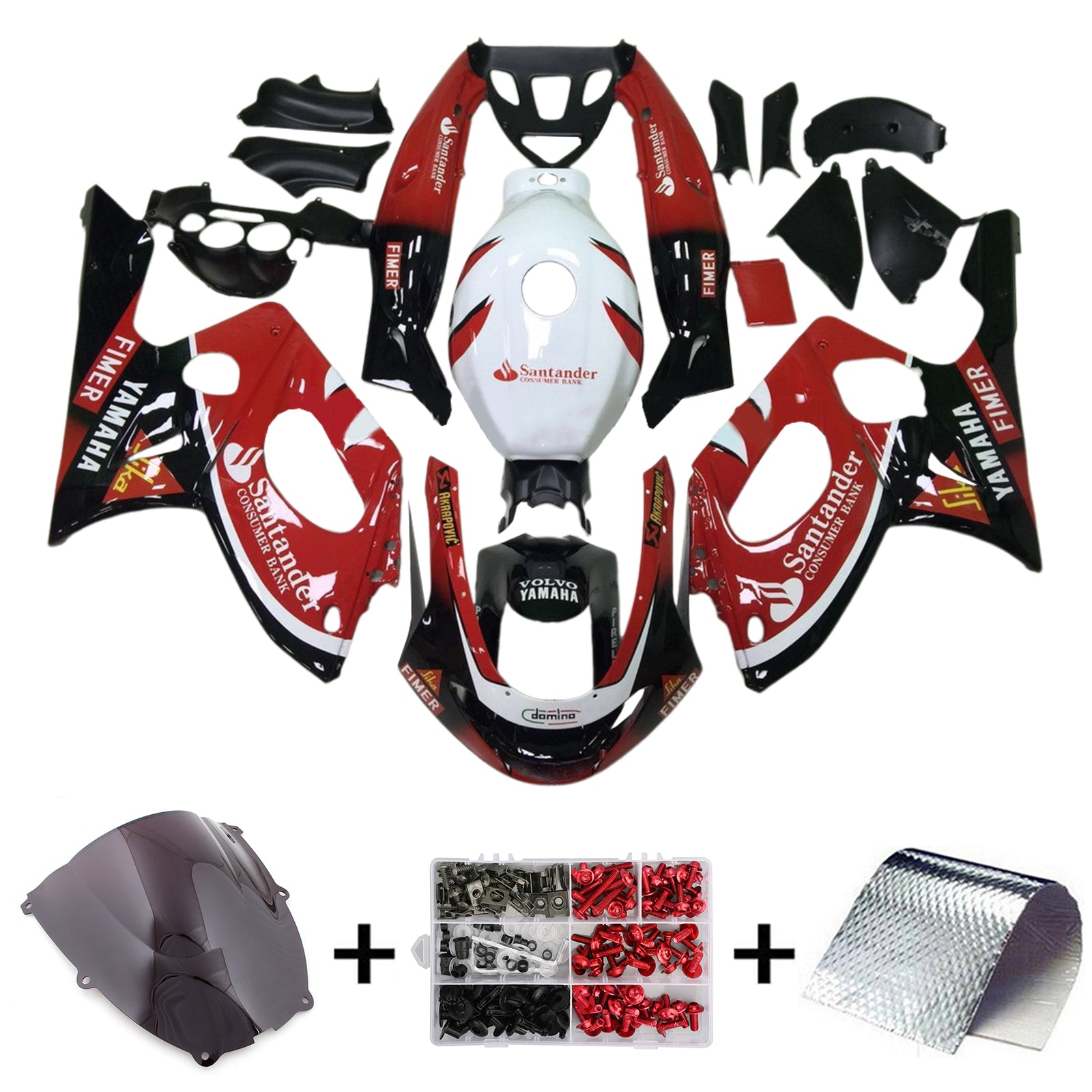 1996-2007 Yamaha YZF 600R Thundercat Kit de carénage d'injection carrosserie plastique ABS