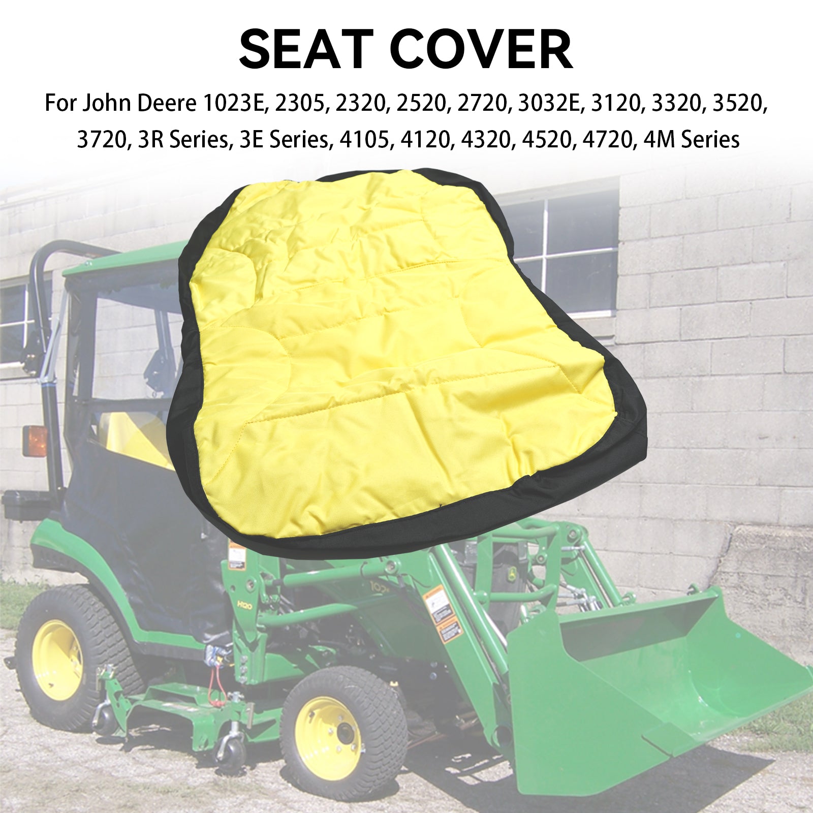 18" Compact Utility Tractor Seat Cover LP95233 Fit John Deere Large