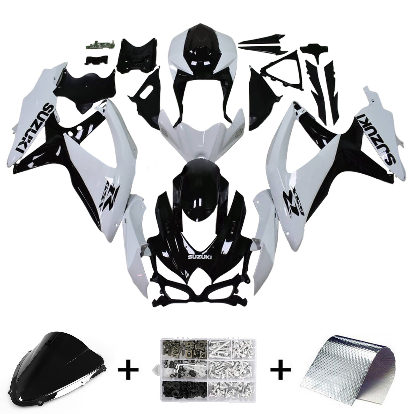 2008-2010 Suzuki GSXR 600/750 K8 Kit de carénage d'injection carrosserie plastique ABS