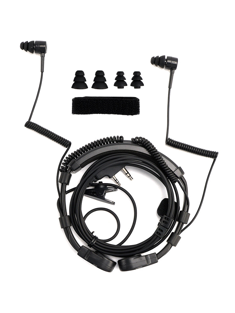 K-Head Télescopique Gorge Vibration Micro Casque pour TK-208 TK-220 TH-D7 TH-F6