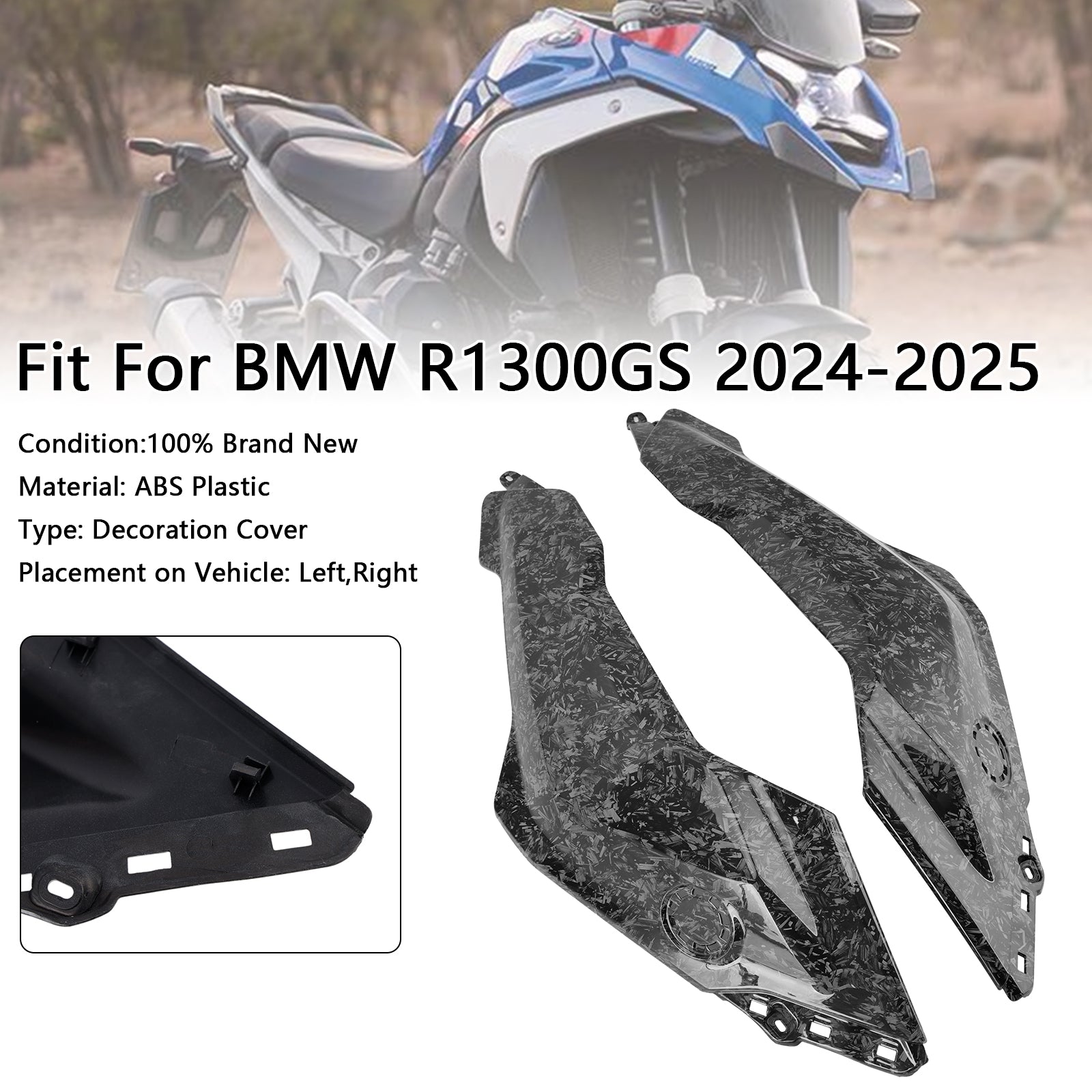 2024-2025 BMW R1300GS Side Gas Tank Frame Painel de capa de fada de capa de fada