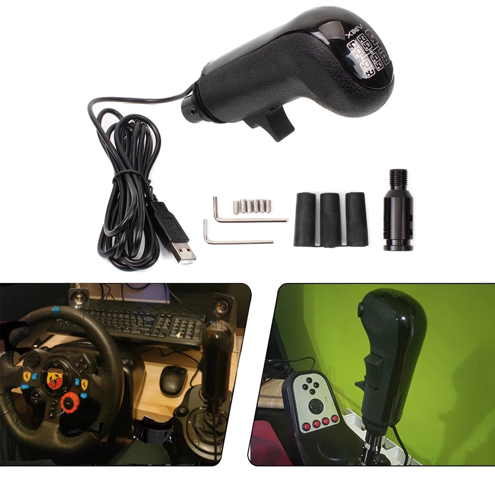 New PC USB Gearshift Knob for Logitech G923 G29 G27 G25 TH8A Racing Games