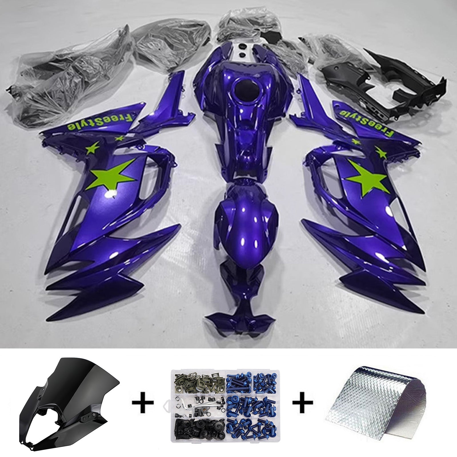 Injection Fairing Kit Bodywork ABS fit For Kawasaki ER-6F Ninja650 2020-2025