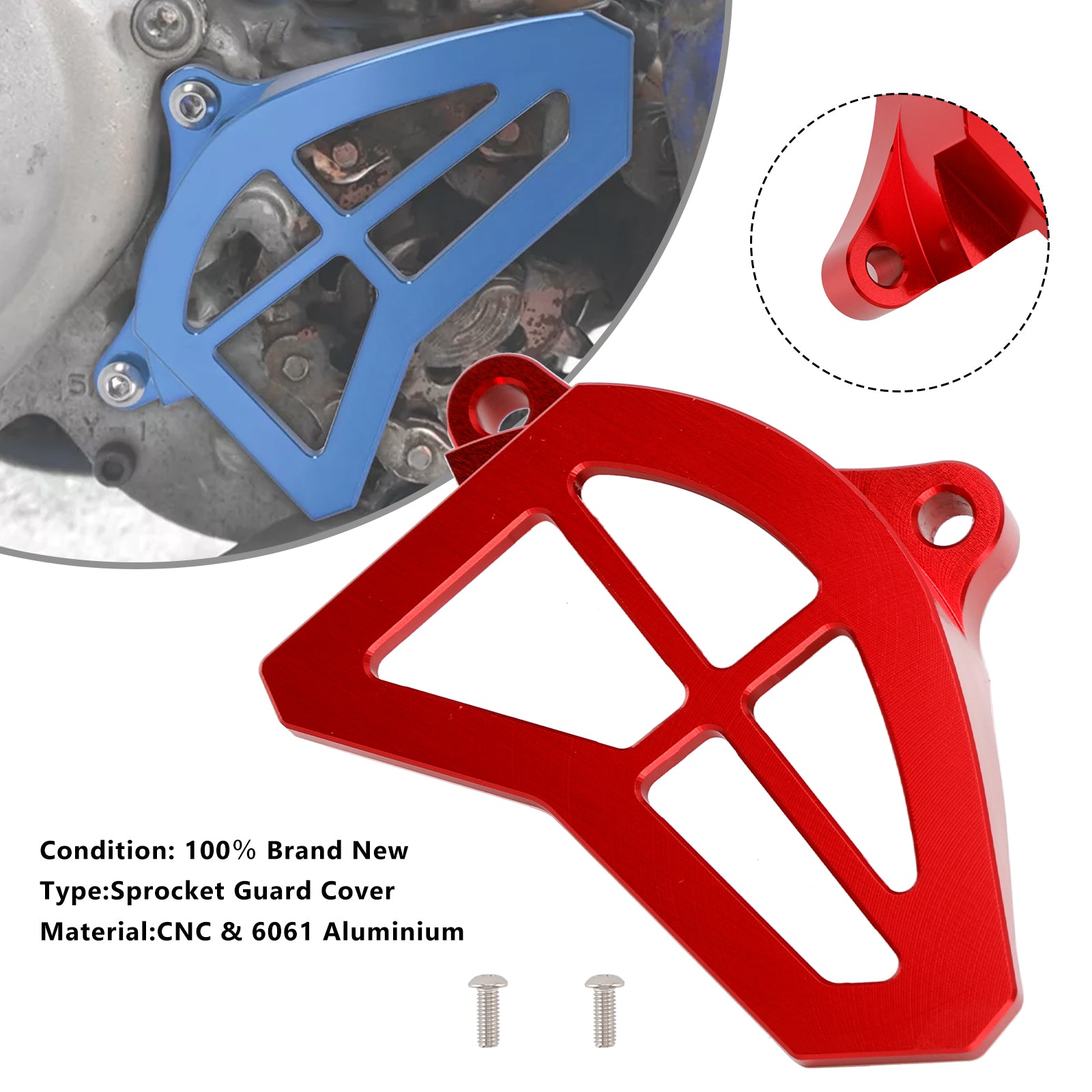 1993-2004 Yamaha YZ125 Couvre-pignon Couverture de la chaîne en aluminium Protecteur