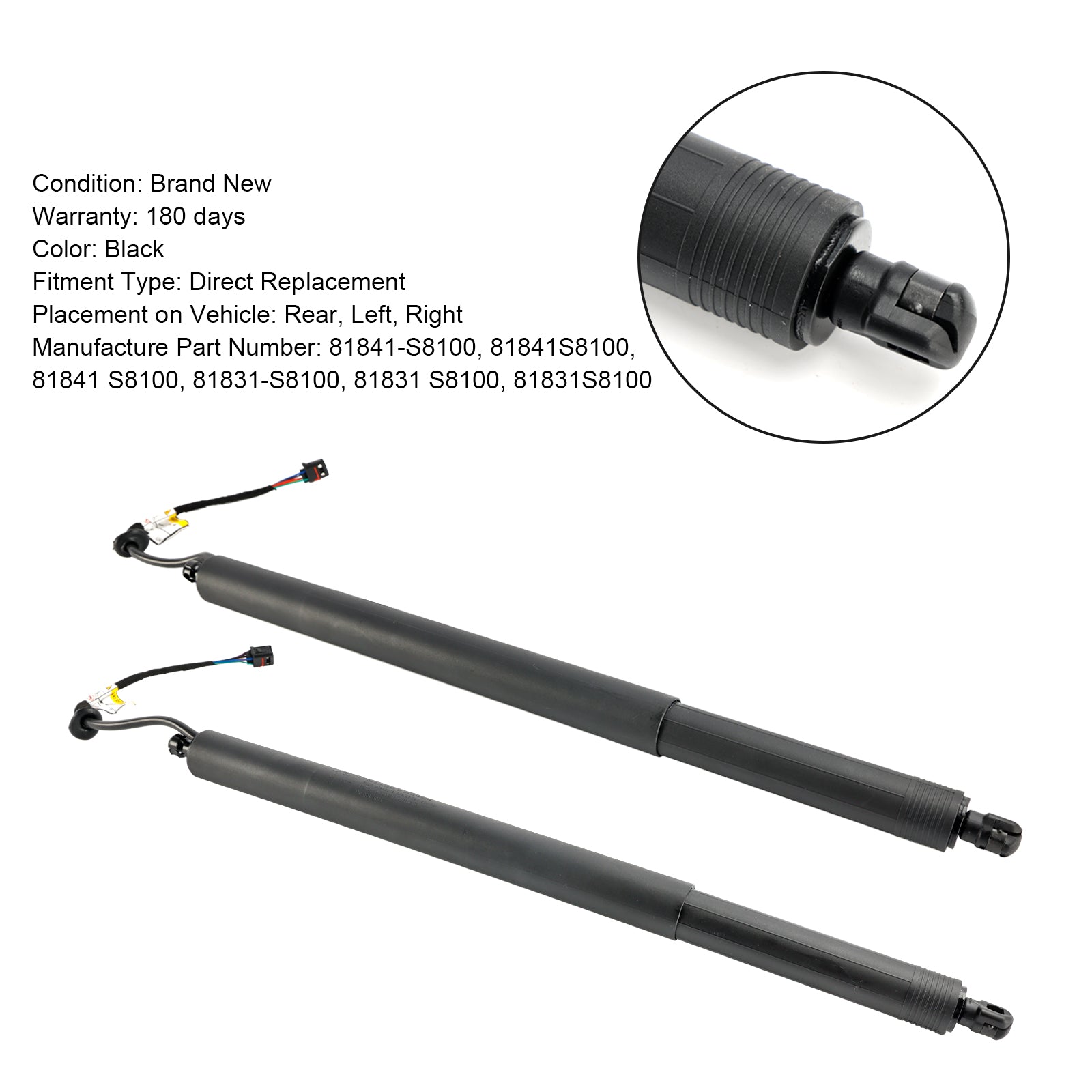 2020-2022 Hyundai Palisade 2PCS Support de levage pour hayon électrique 81831-S8100