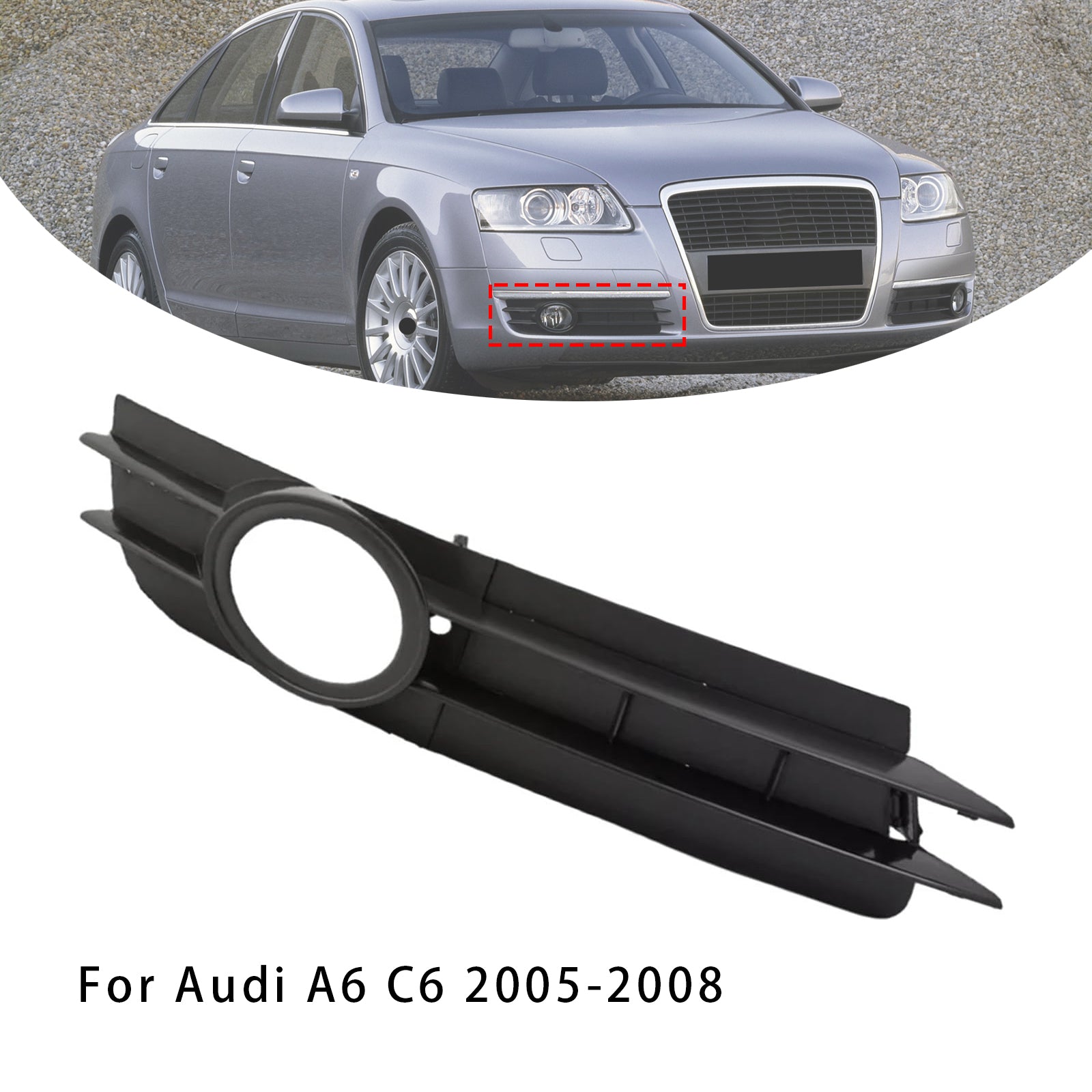 2005-2008 Audi A6 C6 Auto Rechts Mistlamp Grille Cover 4F0807682A