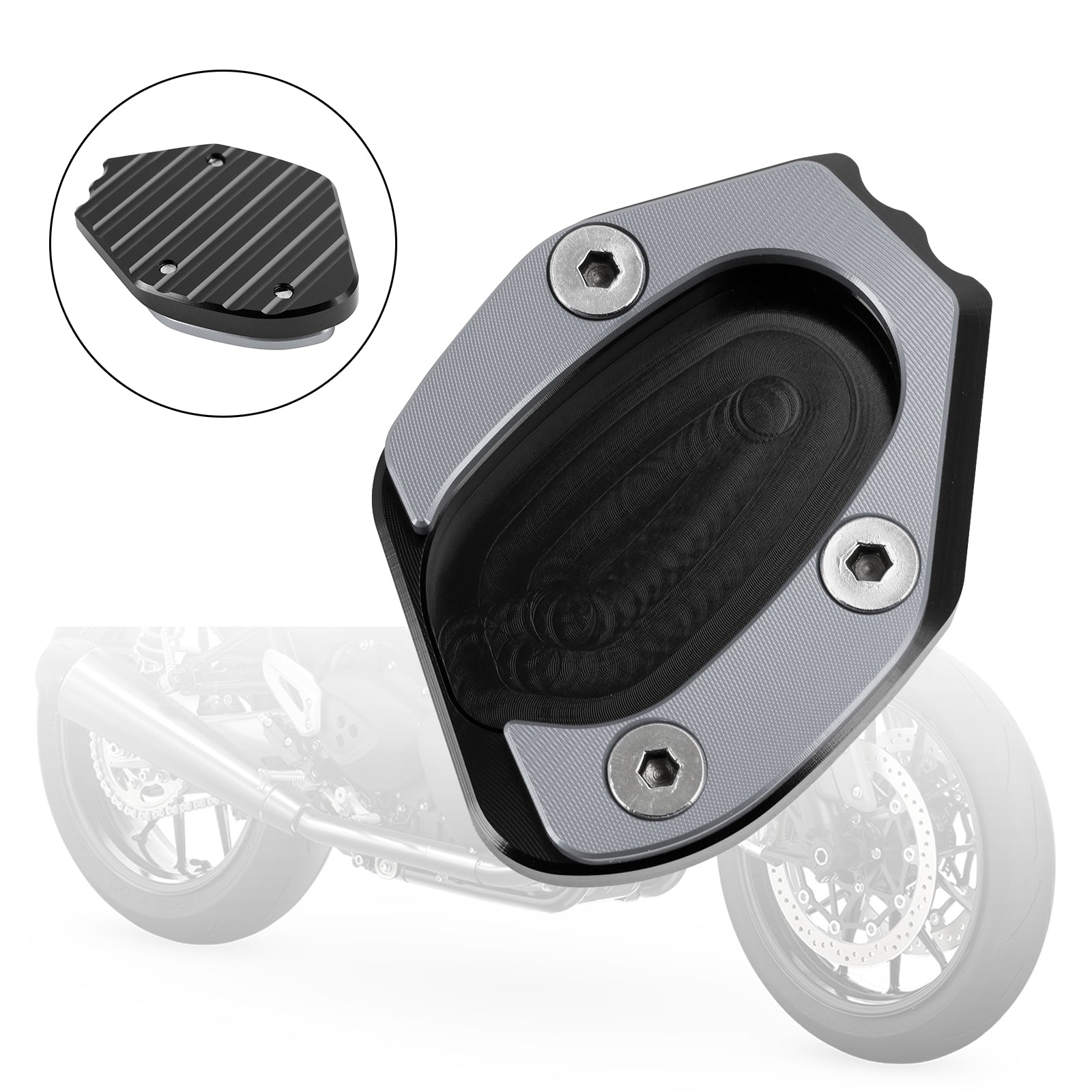 Kickstand Enlarge Plate Pad fit for speed twin 1200 19-21 thruxton 1200/R 16-19