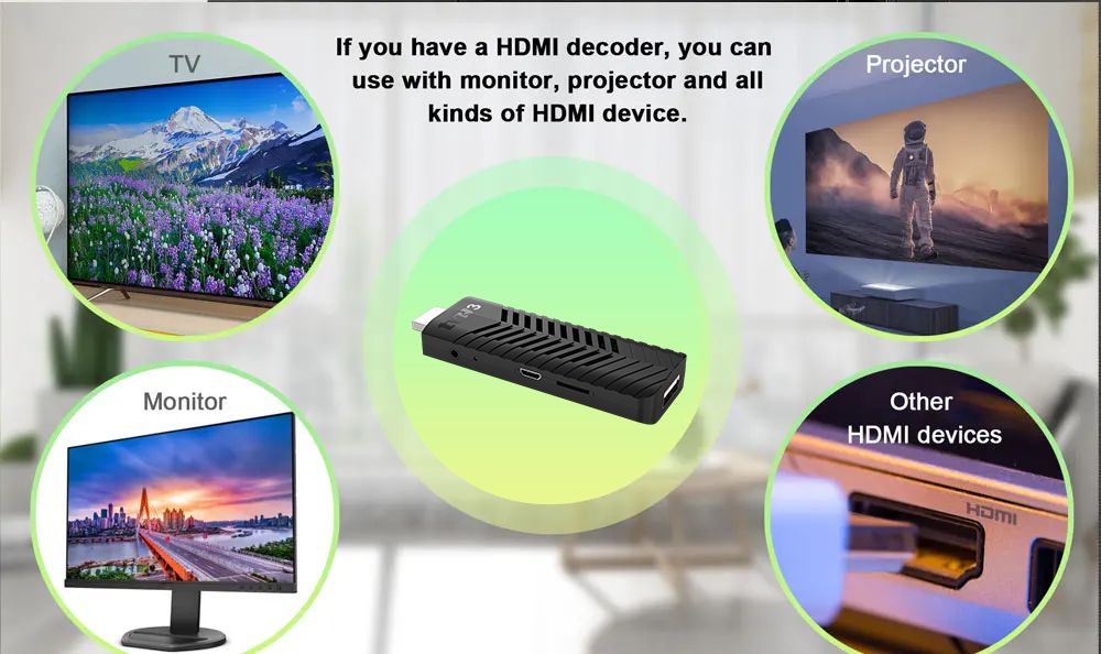 TVR3-S TV Stick Android14.0 RAM 1 GB ROM 8 GB Dongle Set-Top Box 4K Player TV Box