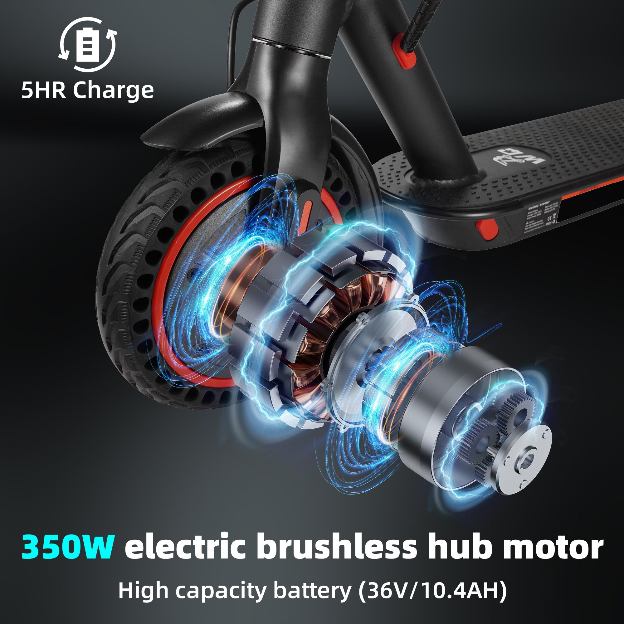 35KM 8.5" Folding Electric Scooter With app 350W Range 25km/h City Commute