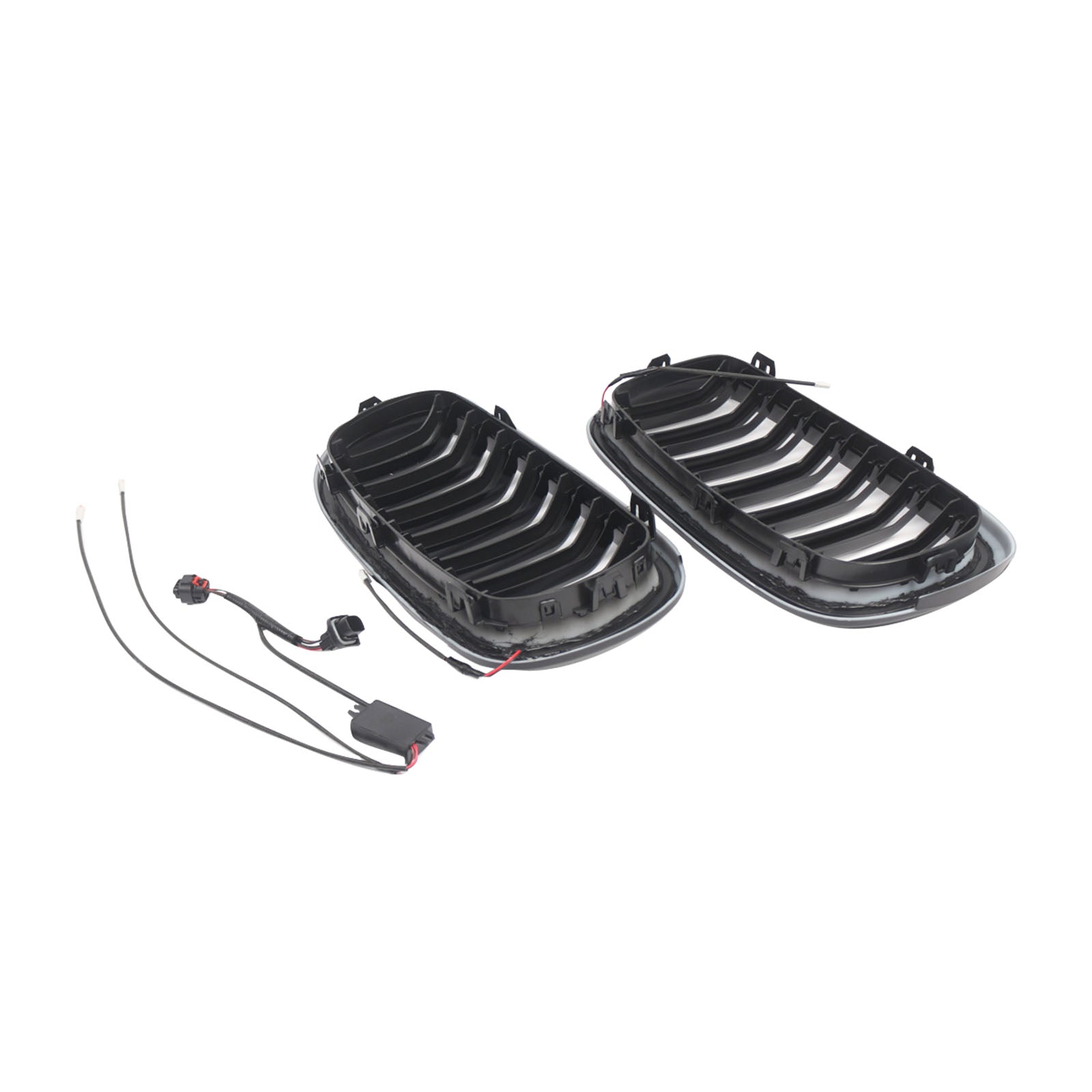Double Slat Front Bumper Kidney Grille Fit BMW X5/X6 F15 F16 2013-2018