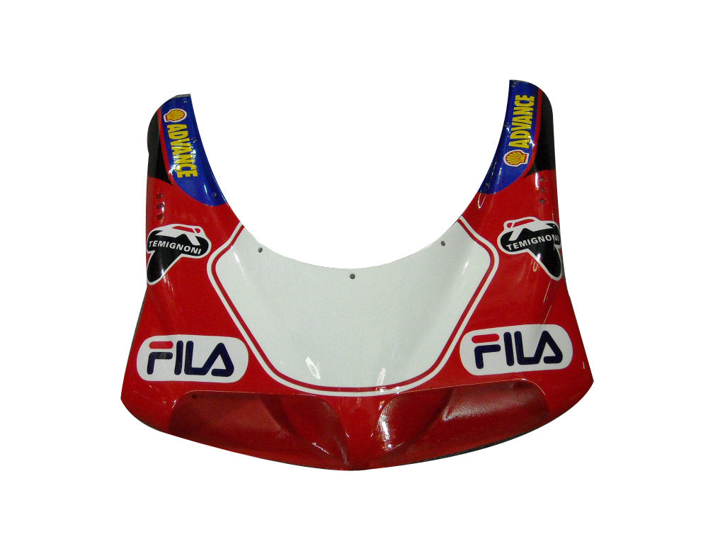 1996-2002 Ducati 996/748 Red White Blue Fila Bodywork Fairing ABS Injection Mold 4# Generic