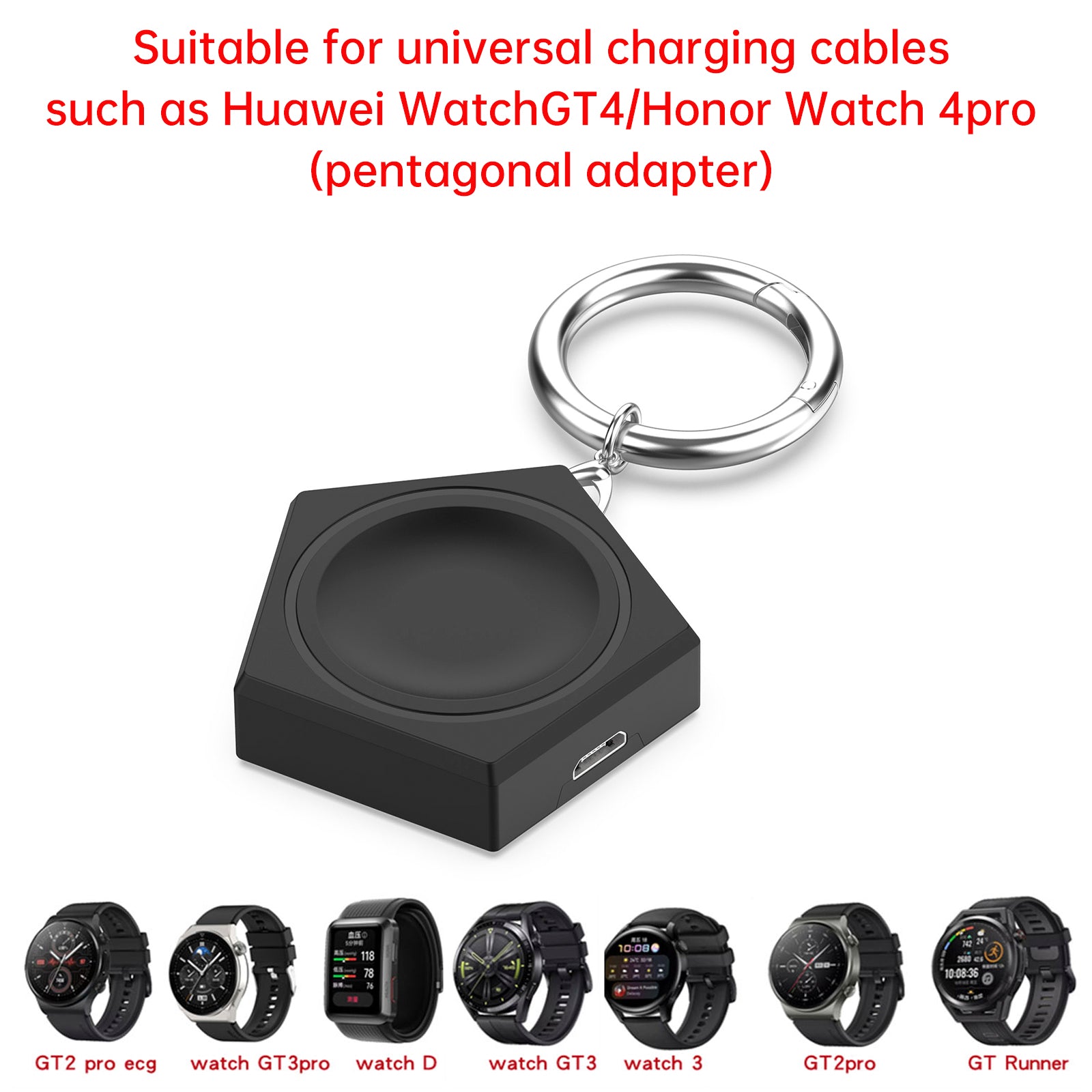 Charge de charge de la caisse de chargeur de surveillance de base pour Huawei GT Runner/GT3/3/3 Pro/GT2 Pro
