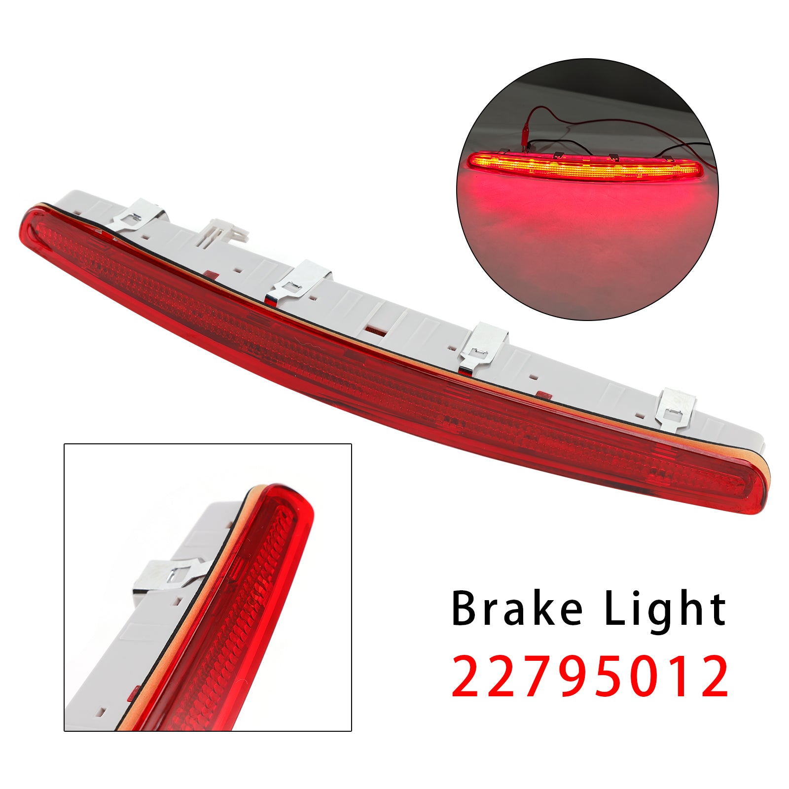 Rear Third Brake Light For Vauxhall/Opel Insignia A Mk1 08-2012 Pre-Facelift Red