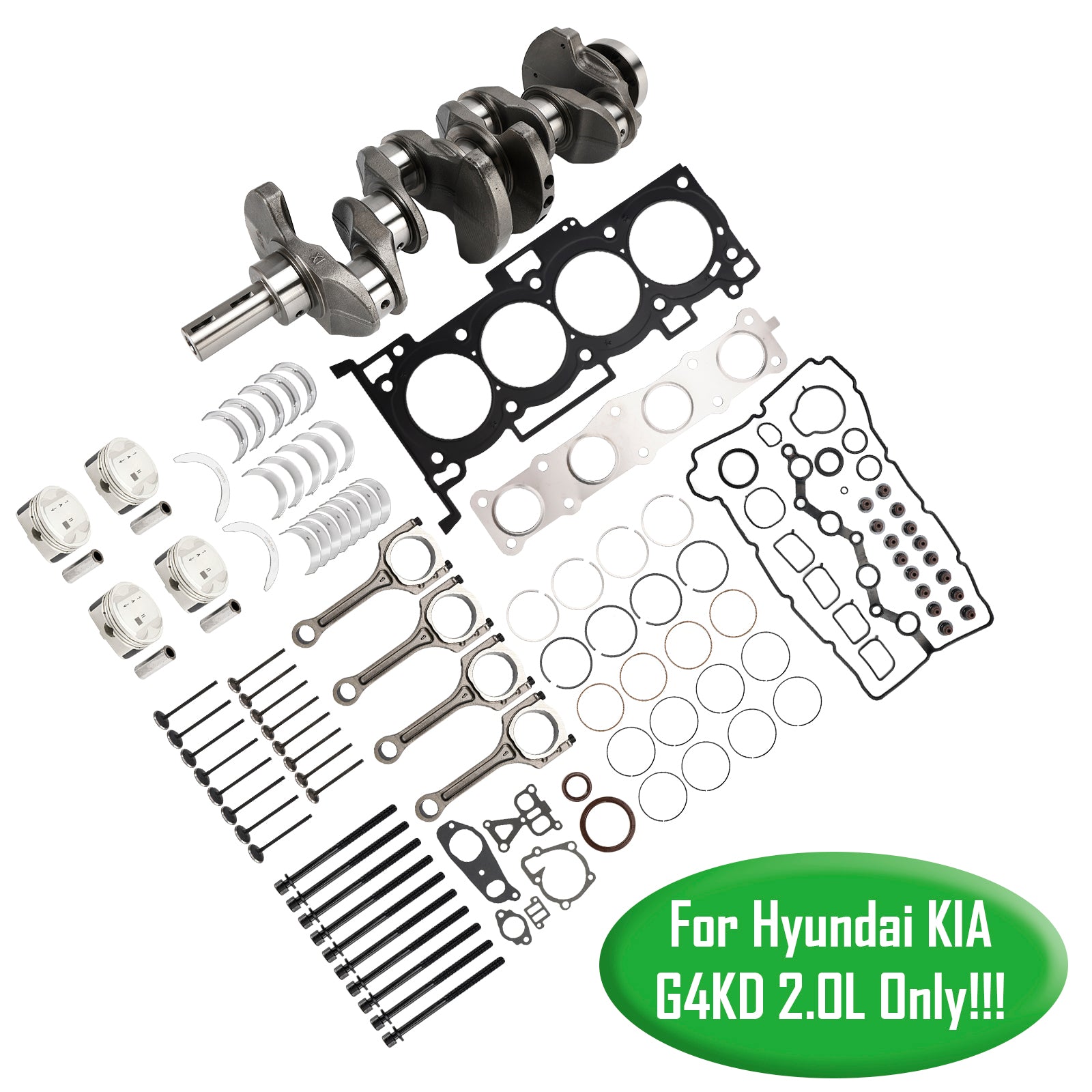 2005-2010 Hyundai Sonata G4KD 2.0L Moteur Revisé Kit de reconstruction du vilebrequin 23111-2g010