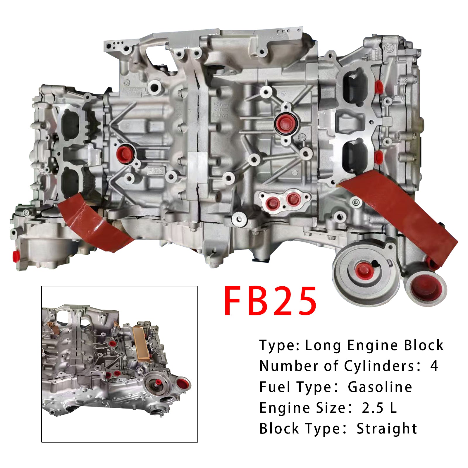 FB25 Engine Assembly Long Engine Block For Subaru Forester 2.5L DOHC 2012-2018