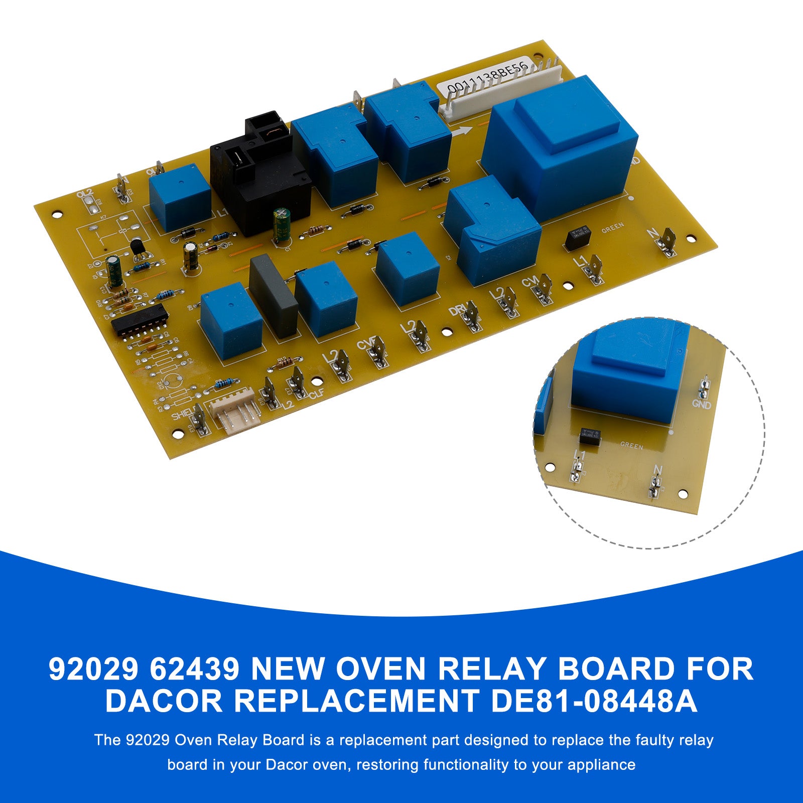 92028 Oven Relay Board for Dacor Replacement DE81-09179A