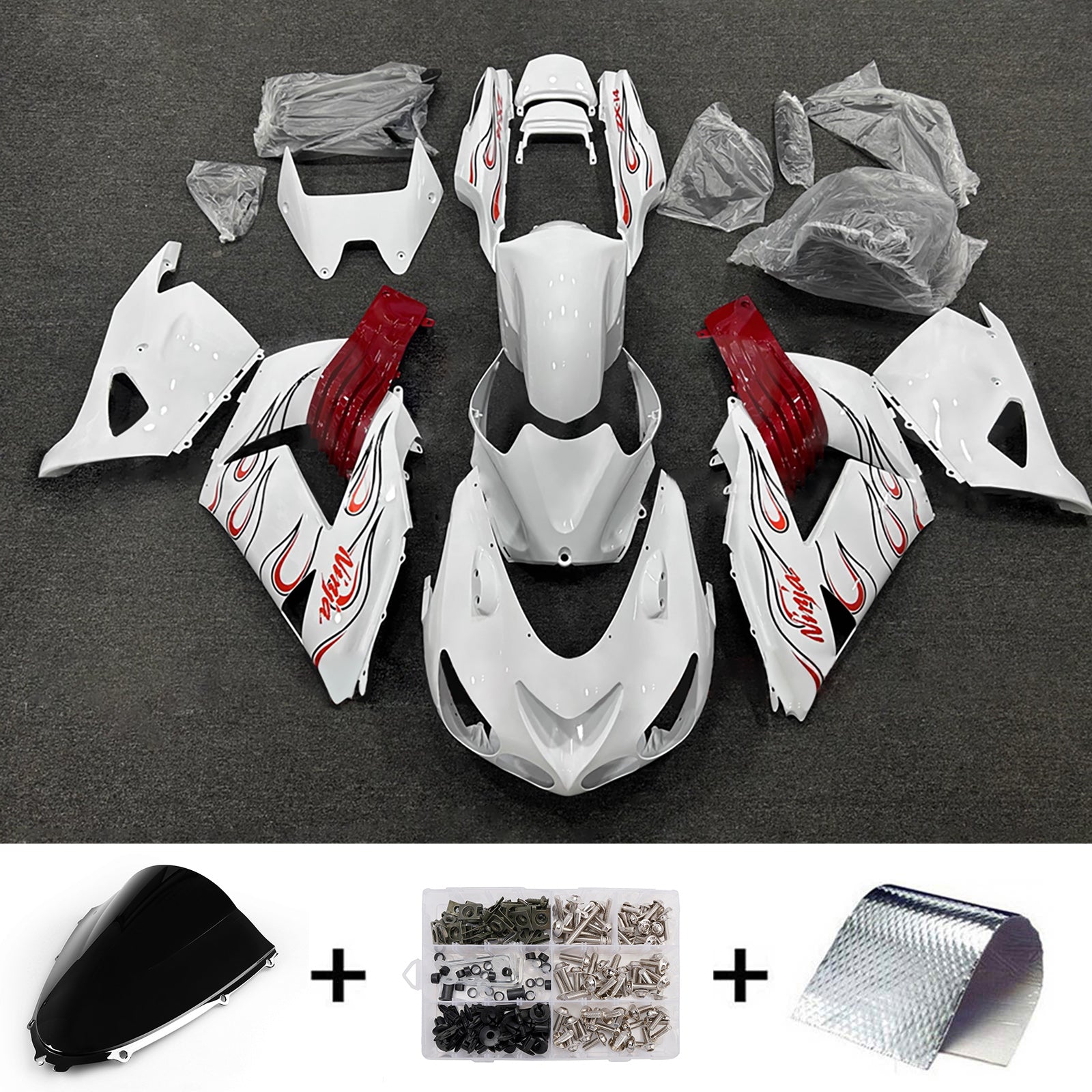 Injection Fairing Kit Bodywork fit For Kawasaki ZX14R ZZR1400 2012-2025