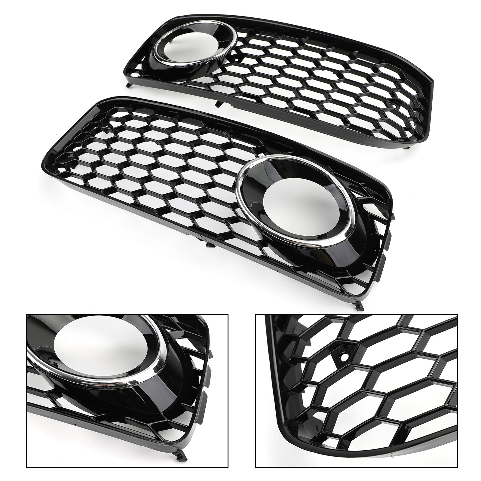 2008-2012 Audi A5 S-Line/S5 B8 RS5 Style Honeycomb Fog Light Grille Grill 8T0 807 681 B