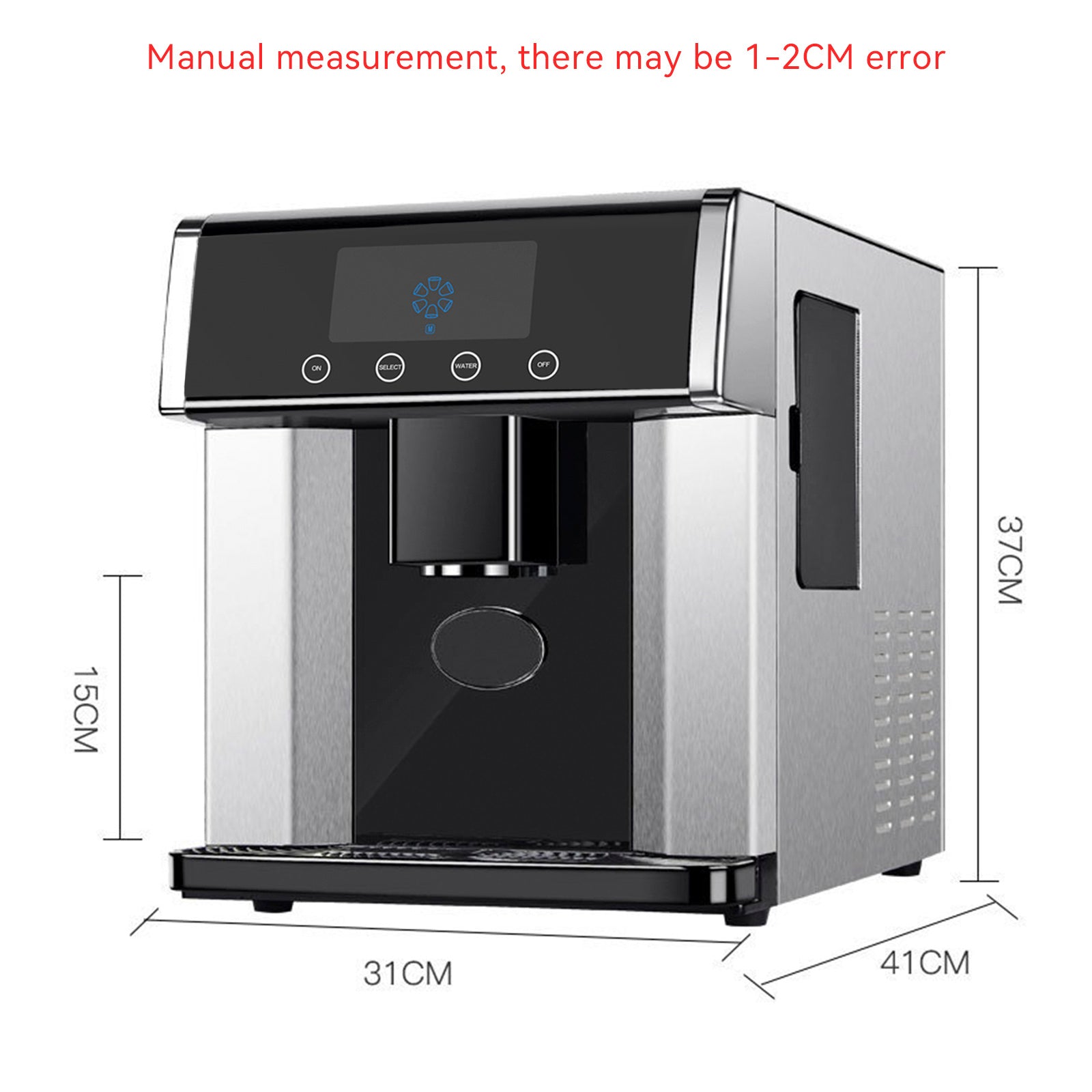 LCD Ice Cube Machine Maker Stainless Steel 3 Ice Sizes Ice water 2 in 1 UK