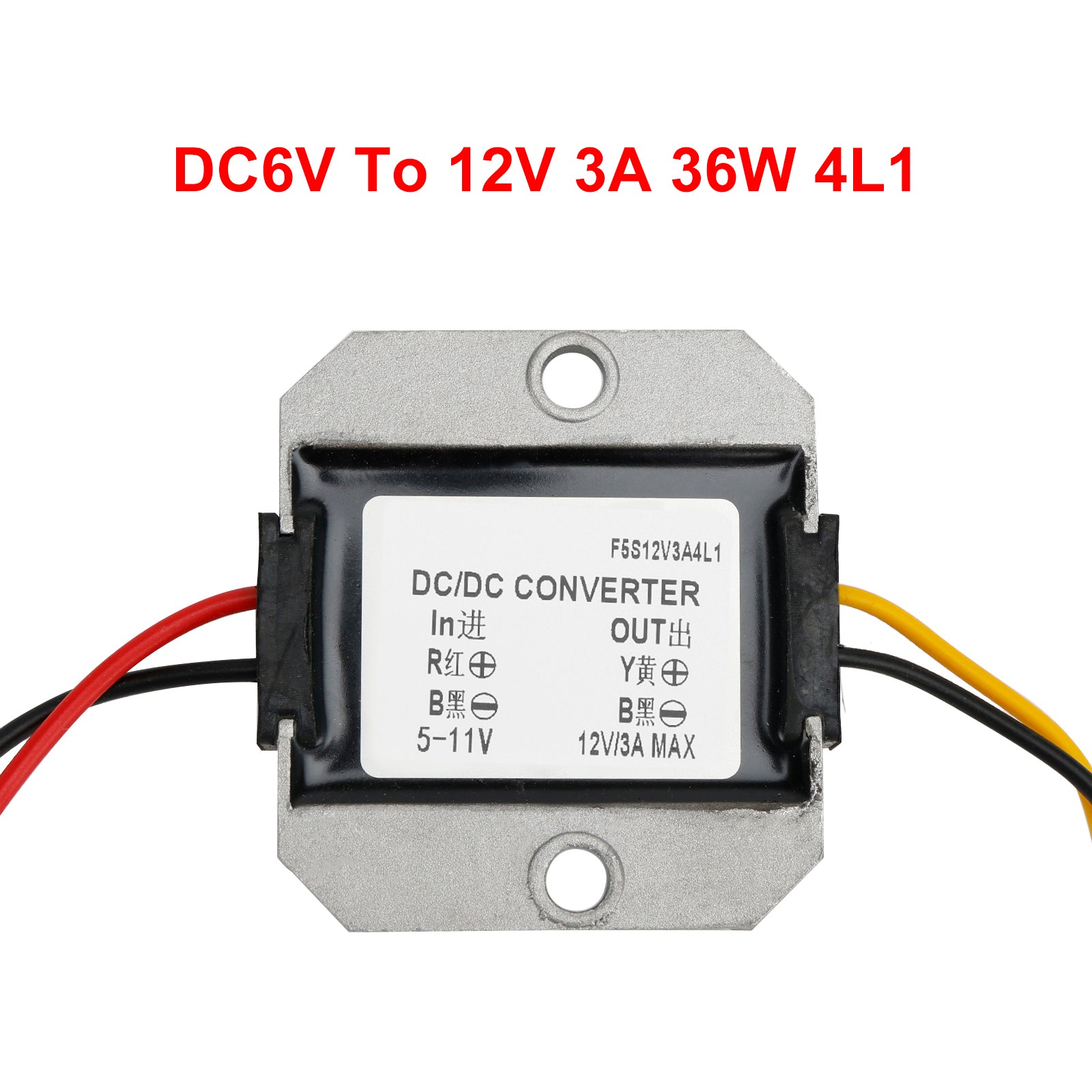 Waterdichte DC/DC-converterregelaar 6V stap tot 12V 3A 36W