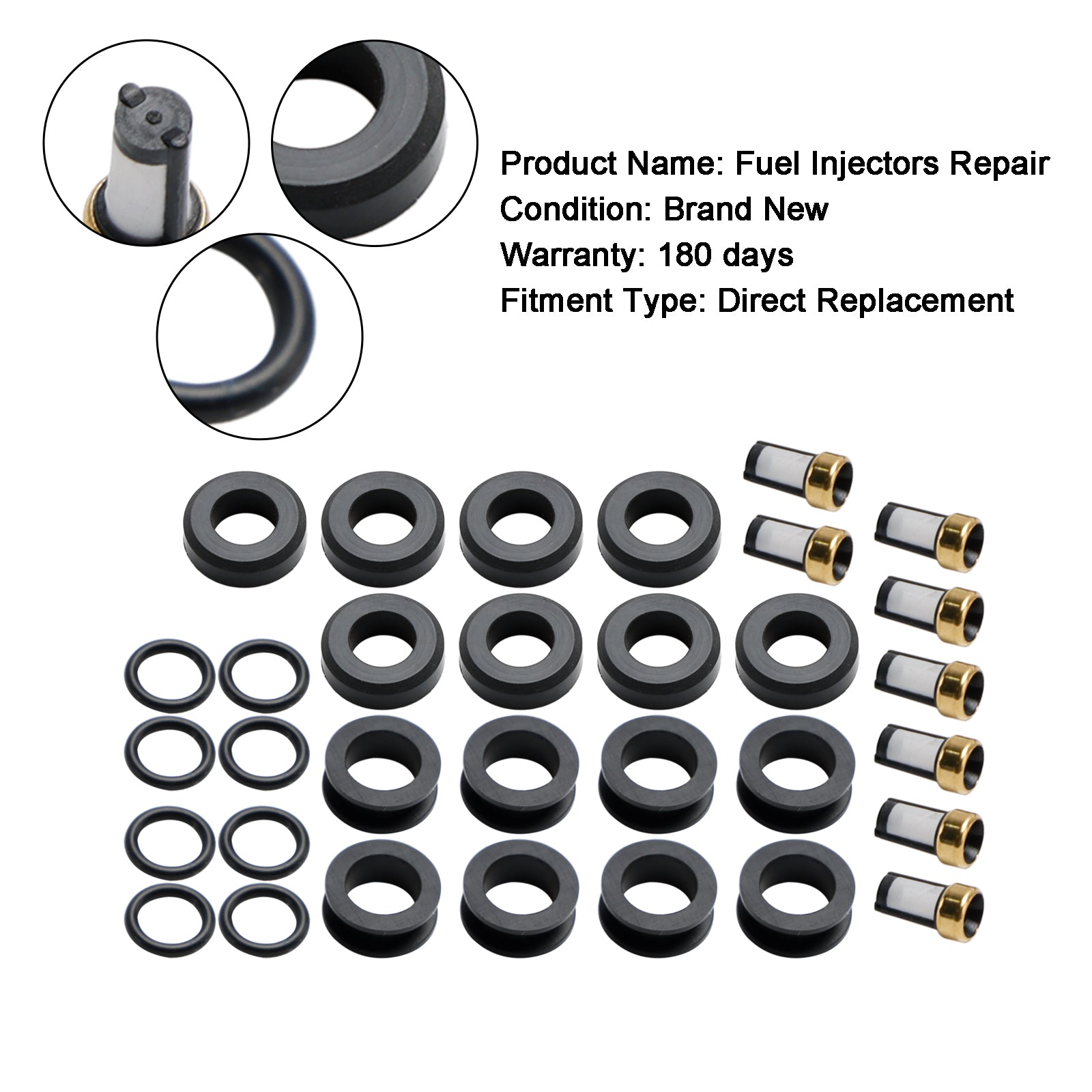 Kits de réparation d'injecteur de carburant 23250-50020 adaptés à Lexus LS400 SC400 4.0L V8 1992-97