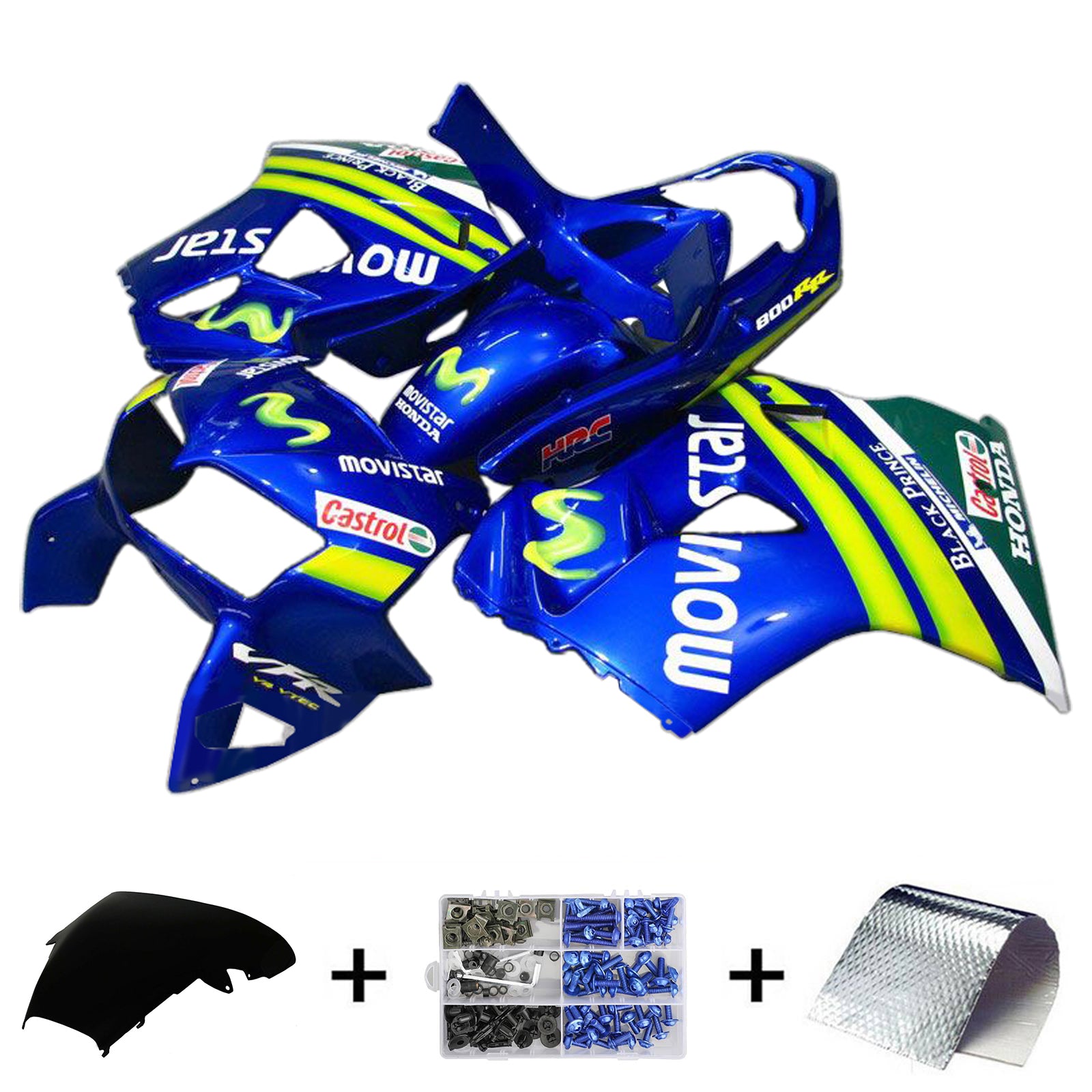 1998-2001 Honda VFR800 Injection Fairing Kit Bodywork Plastic ABS