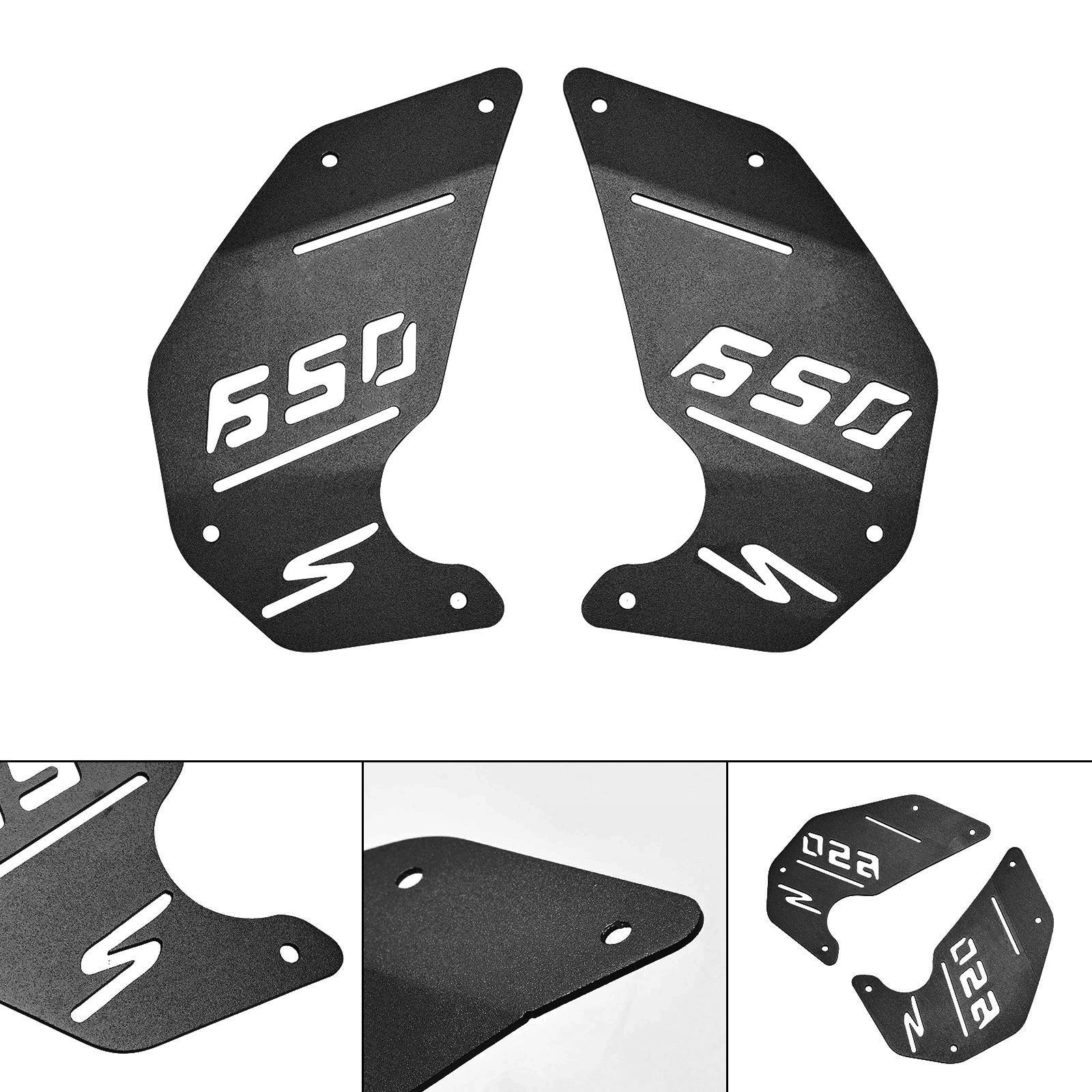 Cnc Engine Side Panel Cover Plate Black For Kawasaki Vulcan S En650 Vn650 15-22