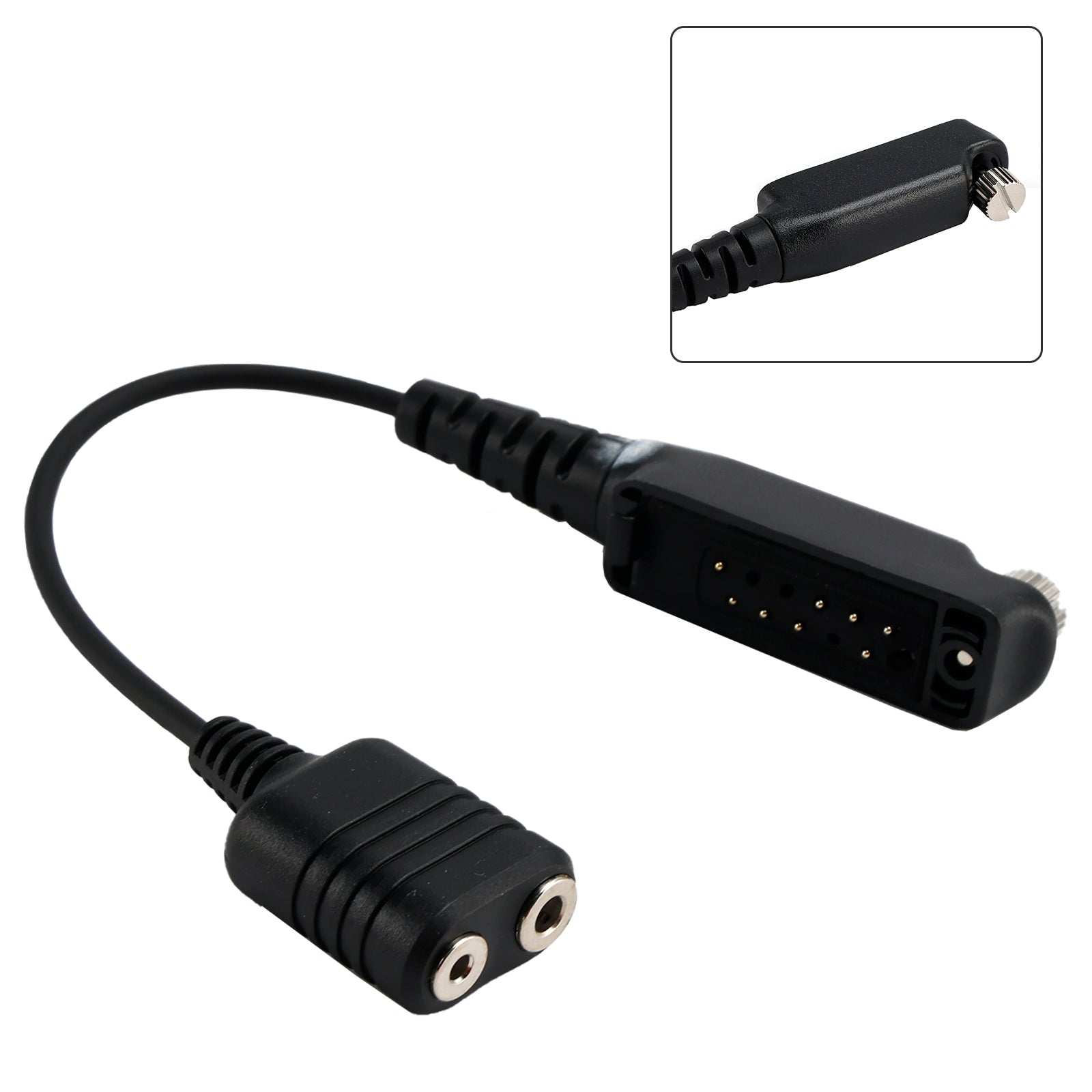 K Interface 2Pin Headset Port Converter Cable for Sepura STP8000 STP8030 STP8035