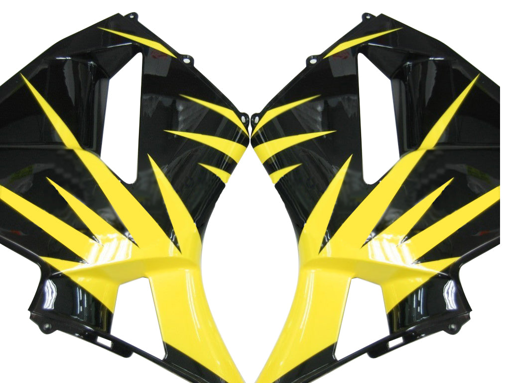 2005-2006 Honda CBR 600 RR Black & Yellow Tribal Racing Fairings Generic