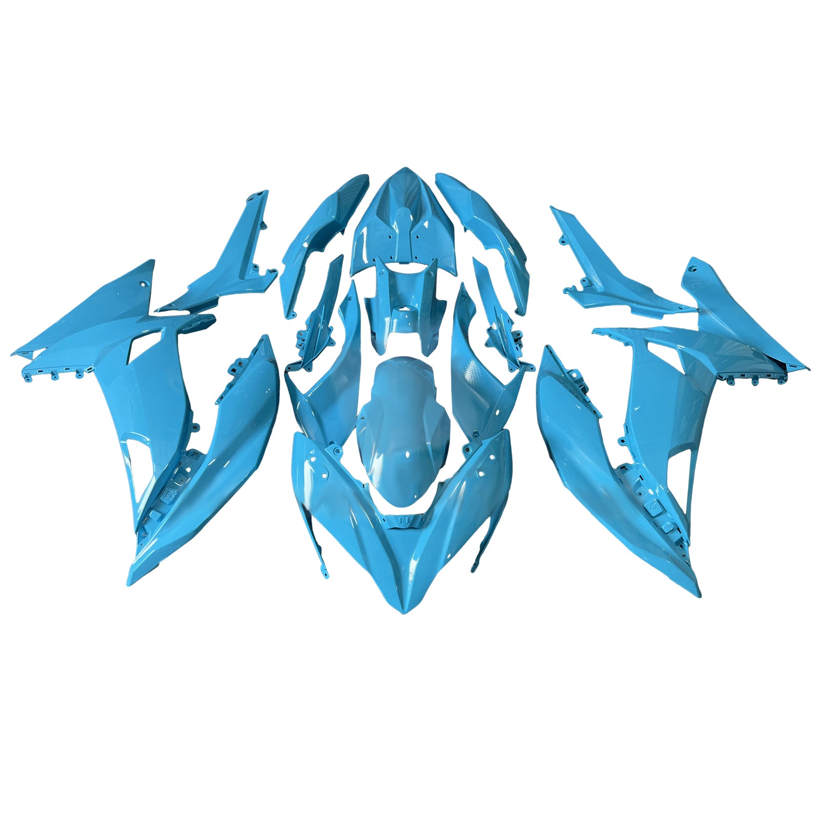 Injectie Kuip Kit Carrosserie Kunststof ABS geschikt voor Kawasaki ER-6F Ninja650R 2017-2019