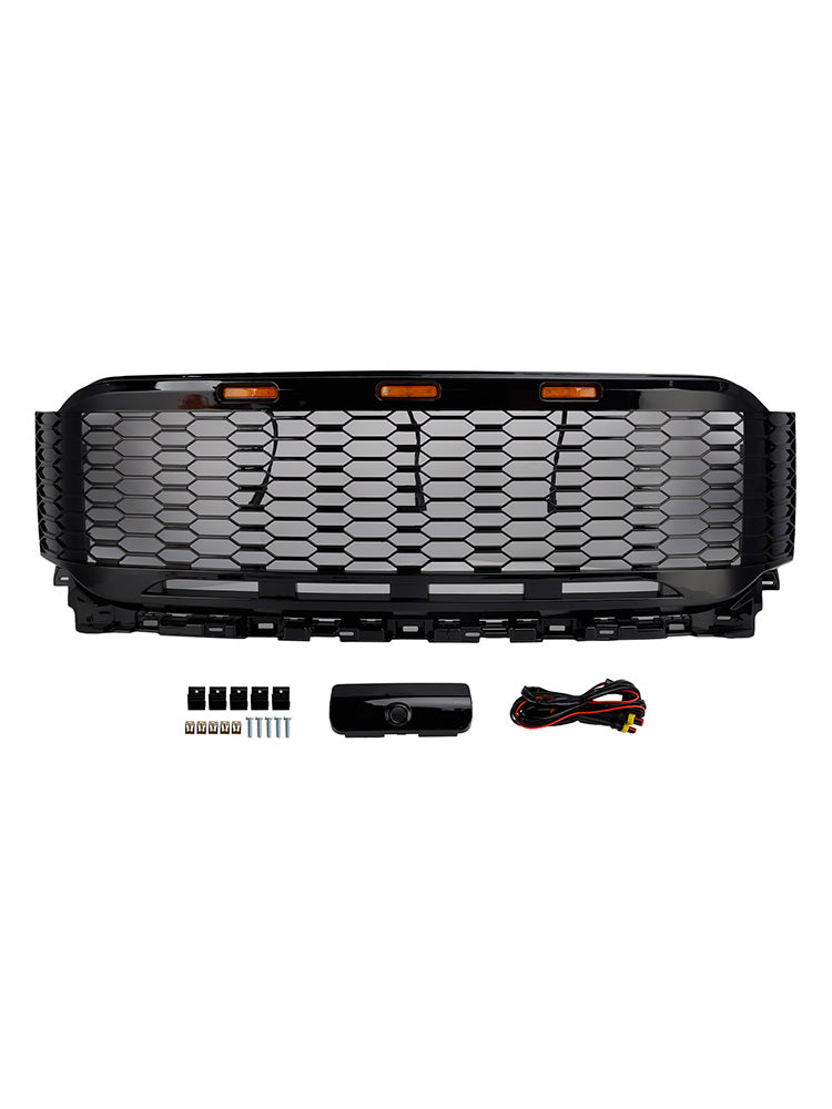 Grille de pare-chocs avant ABS de remplacement pour Ford F150 Raptor 2021 – 2023 avec LED