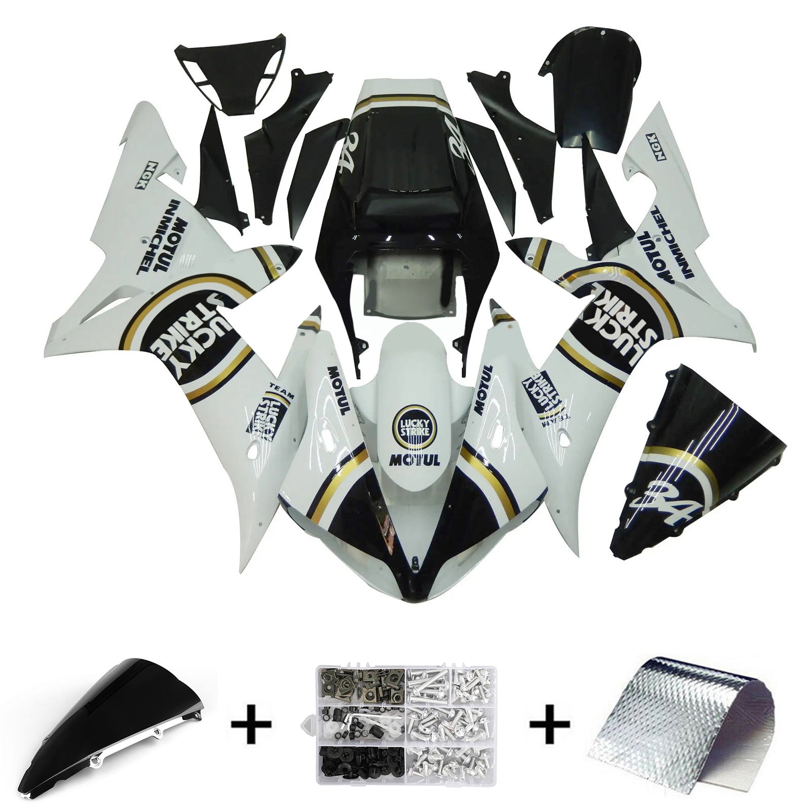 2002-2003 Yamaha YZF 1000 R1 Kit de carénage d'injection carrosserie plastique ABS