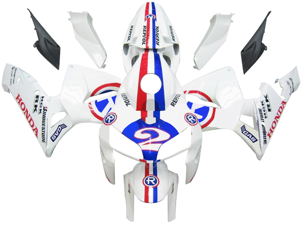 2005-2006 Honda CBR 600 RR White No.2 Repsol Racing Fairings Generic