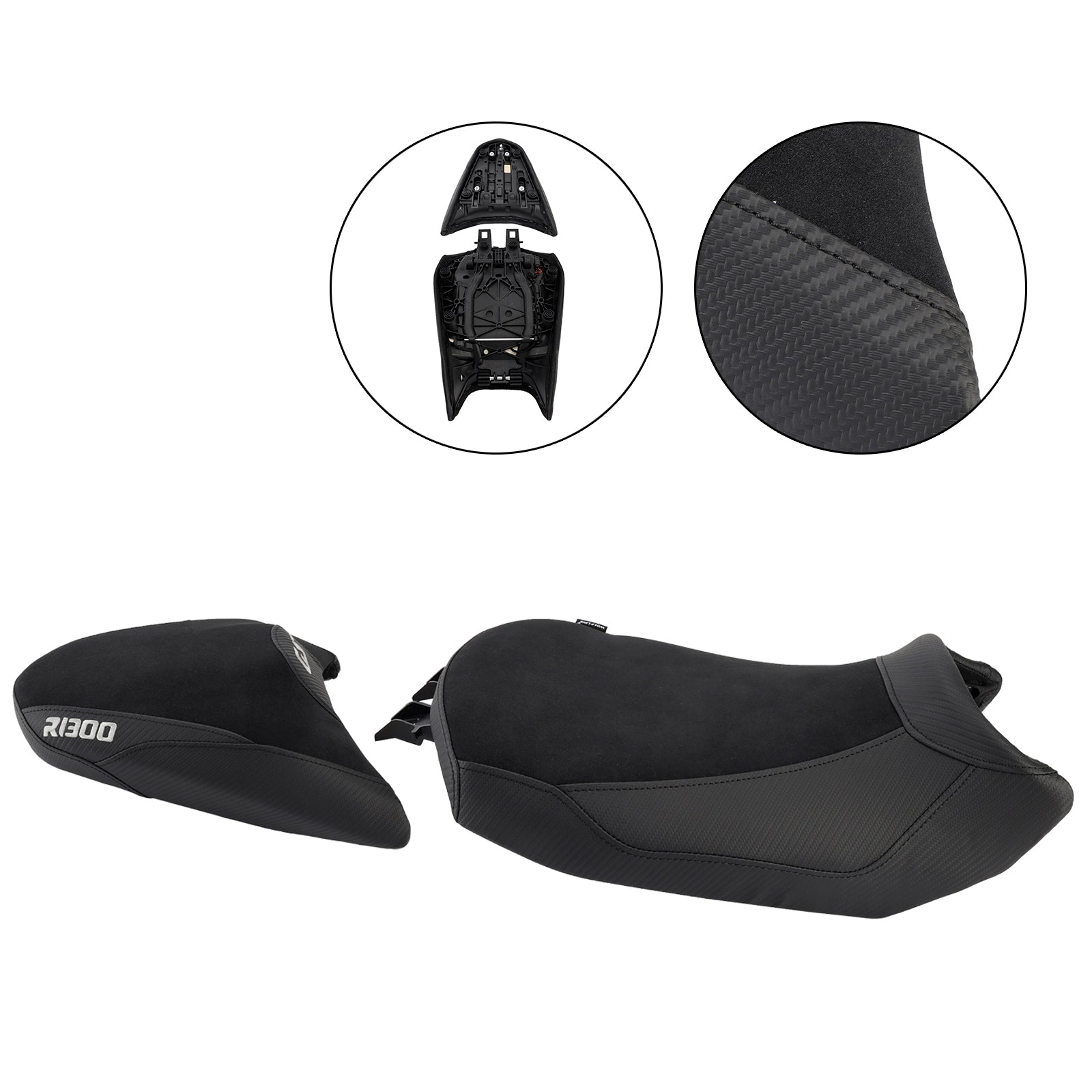 Lower Front W/ Rear Seat Driver Pillion Black For Bmw R1300Gs R 1300 Gs 24-25