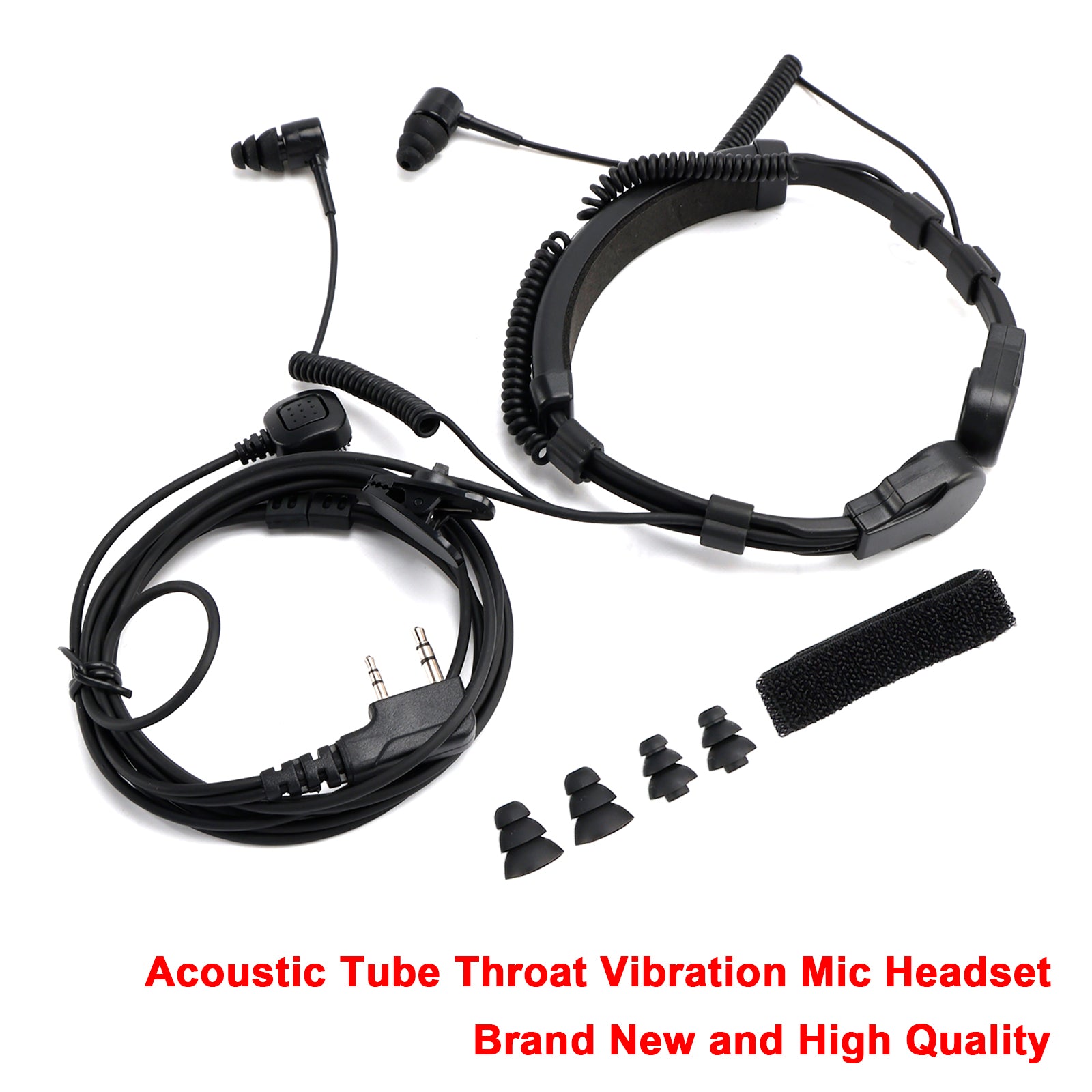 K-Head Télescopique Gorge Vibration Micro Casque pour TK-208 TK-220 TH-D7 TH-F6