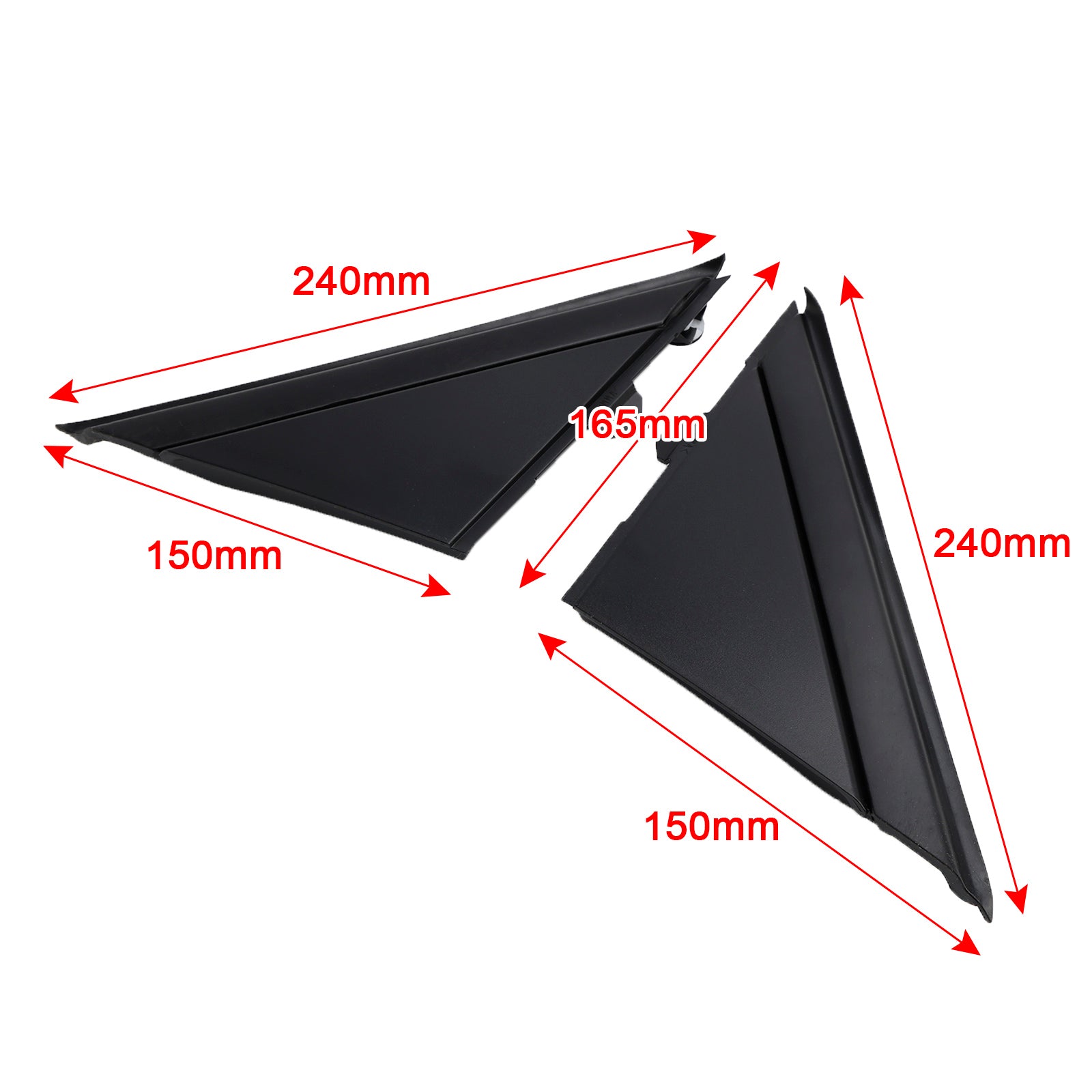 2012-2019 Fiat 500 2x Vänster+höger sida vy Dörrspegel flagga täckning av gjutning