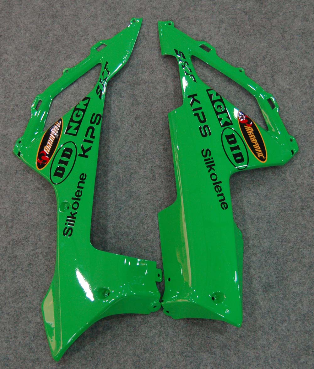 2007-2008 Kawasaki ZX6R ZX636 Fairings Green Black ZX6R Racing Generic