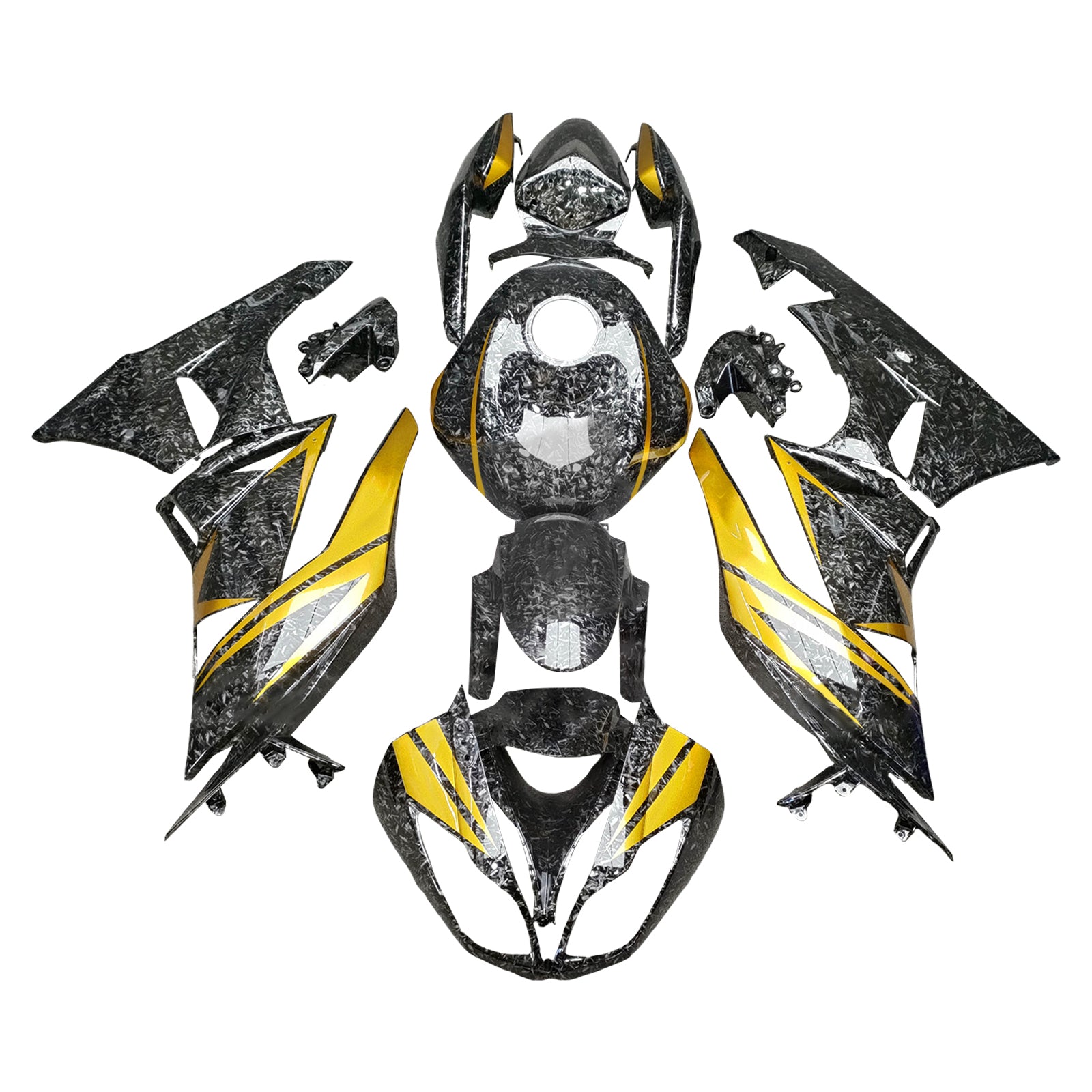 Injectiekuipset carrosserie kunststof ABS geschikt voor Kawasaki ZX6R 636 2009-2012