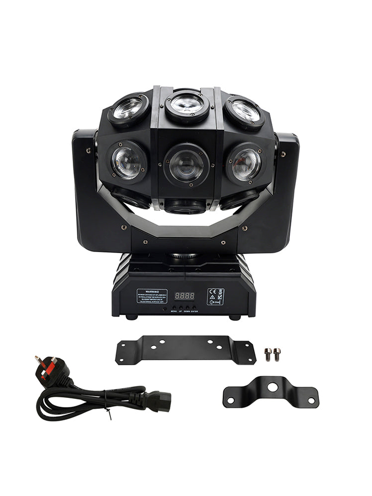 180W rörligt huvud 18 LED roterande stråle DMX scenljus RGBW DJ Disco Party Effect
