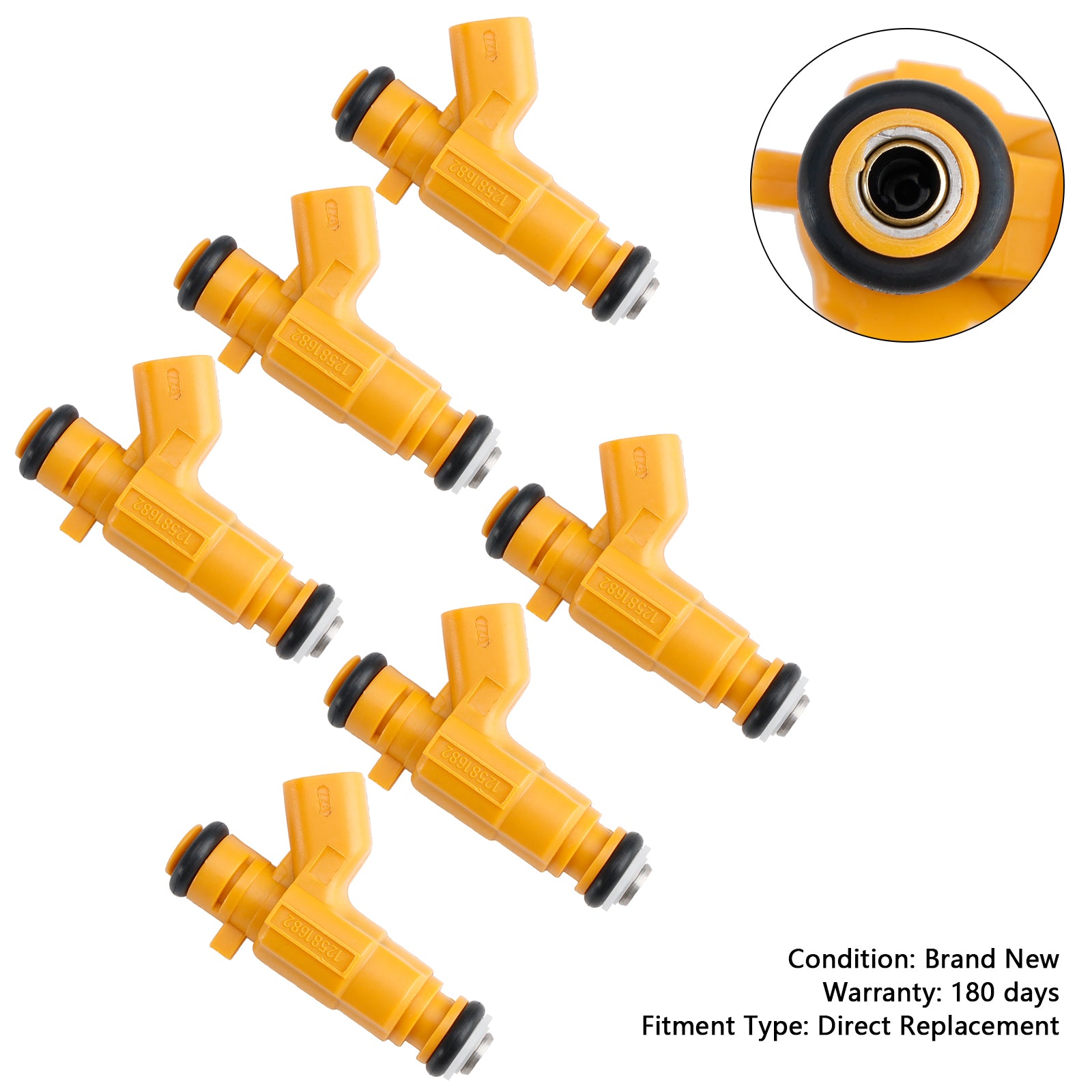 6PCS Brandstofinjector 0280156129 Fit Vauxhall Vectra Fit Saab 9-3 2.8L 12581682