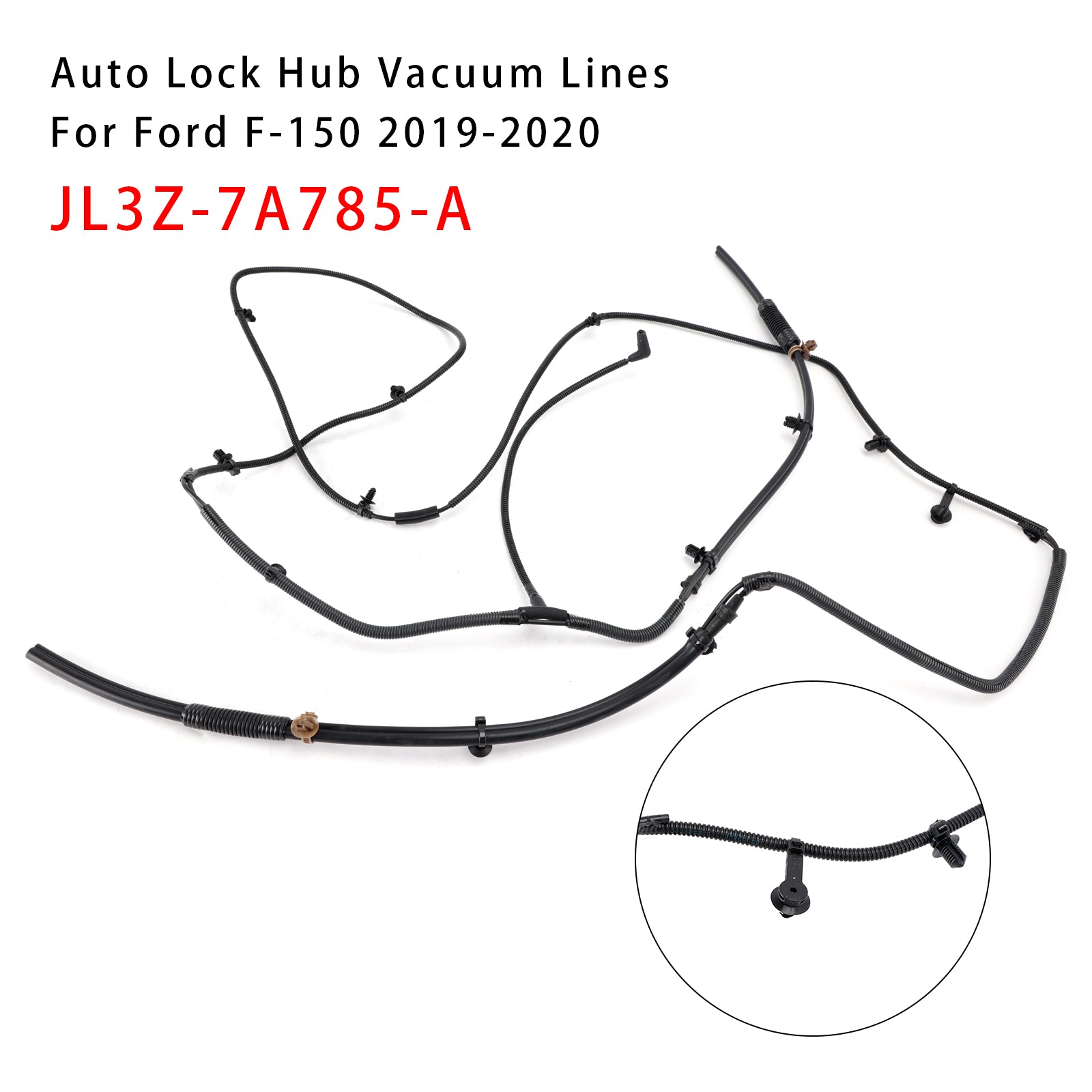 Auto Lock Hub Vacuum Lines Tube 4x4 4wd Front Axle For Ford F-150 2019-2020