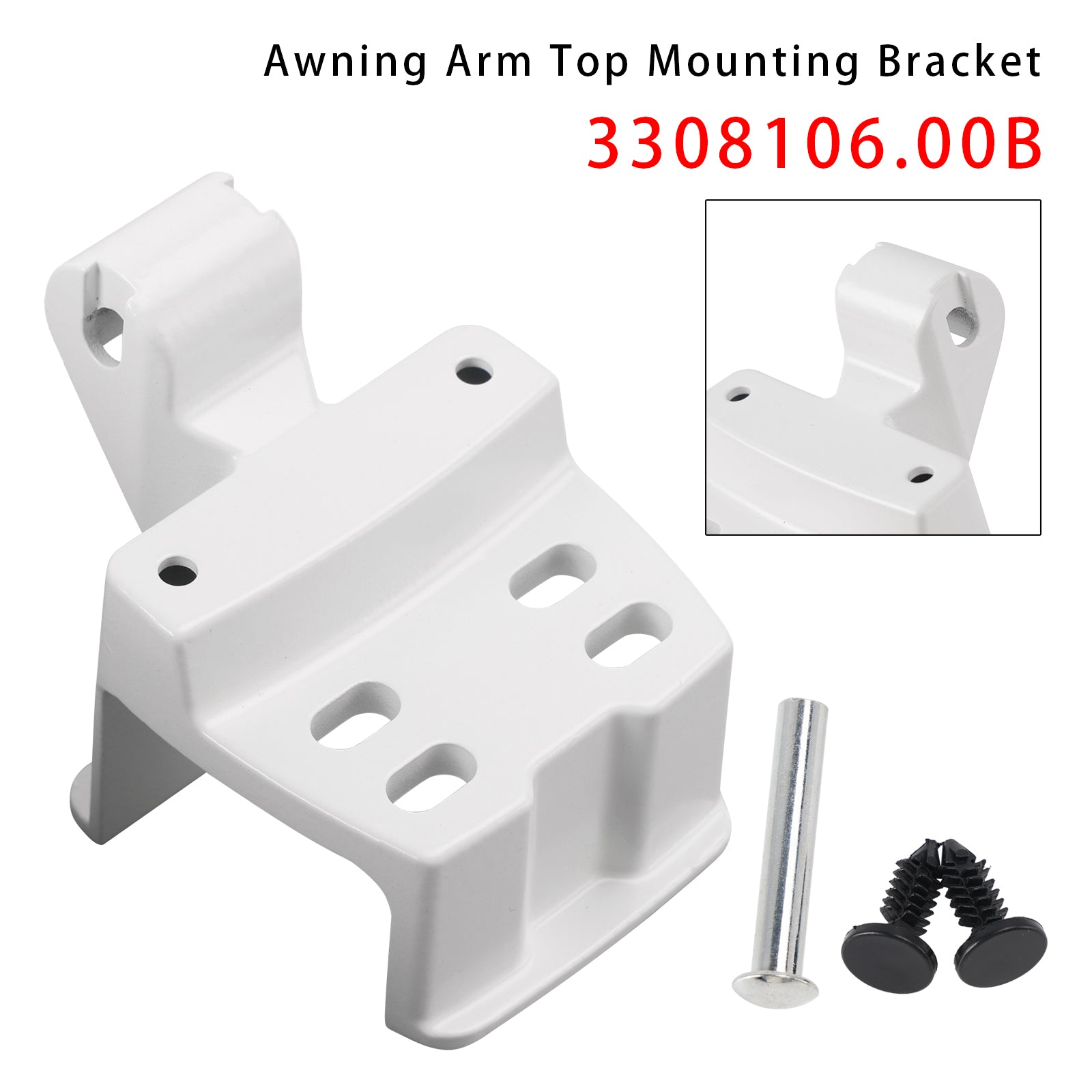 3308106.00B White Awning Arm Top Mounting Bracket Kit For Dometic 3308106.00