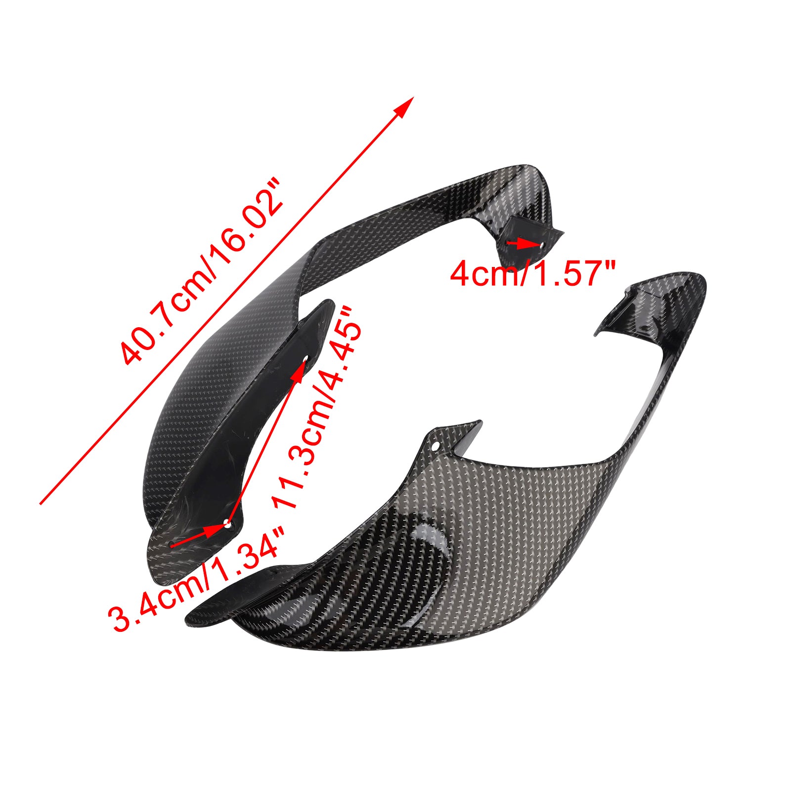 2021-2024 Yamaha YZF R1 R1M ailes latérales avant ailes becquet carénage