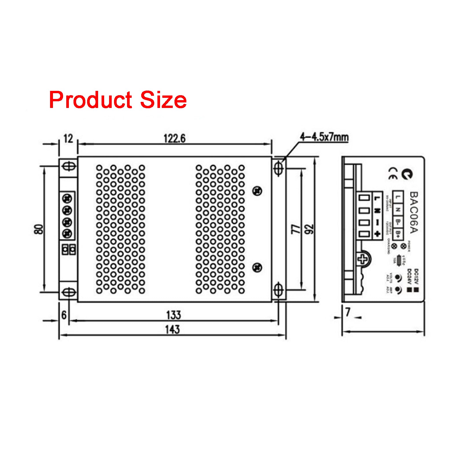 BAC06A 12V batterilader BAC06A-12V kontroller for Smartgen Generator